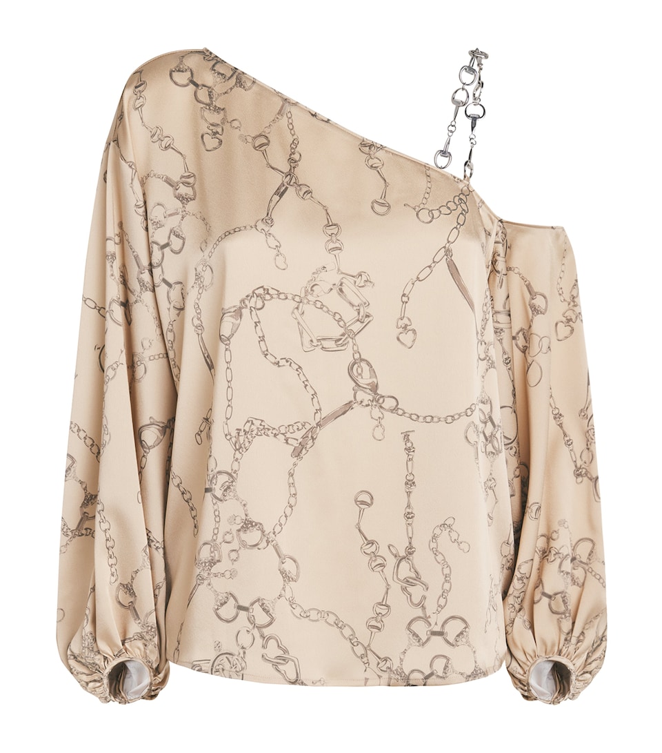 L'Agence Womens One-Shoulder Asami Blouse Gbuu Mcdmia Hrt Chn