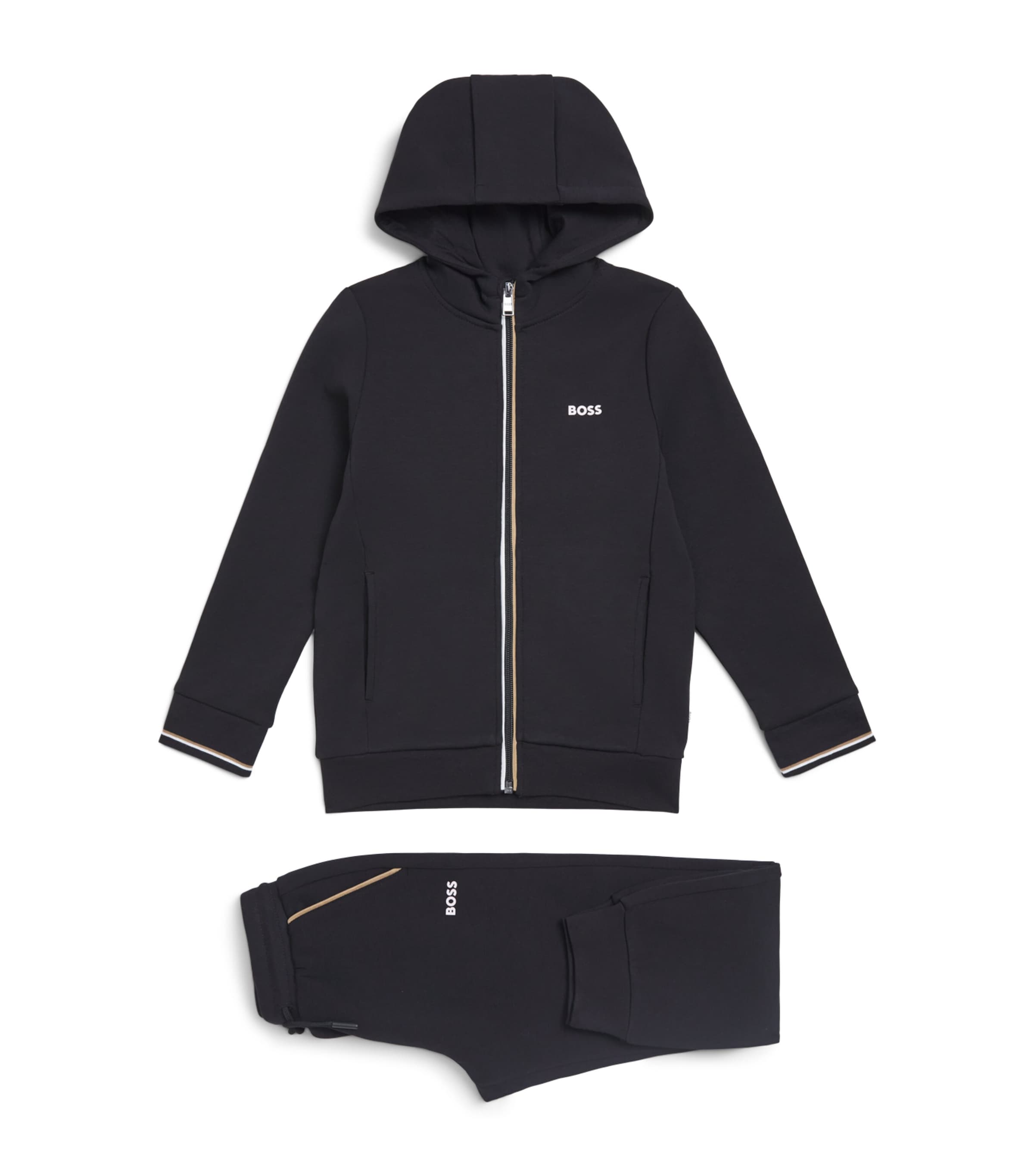 BOSS Kidswear Cotton-Blend Hoodie and Sweatpants Set (4-16 Years) Black
