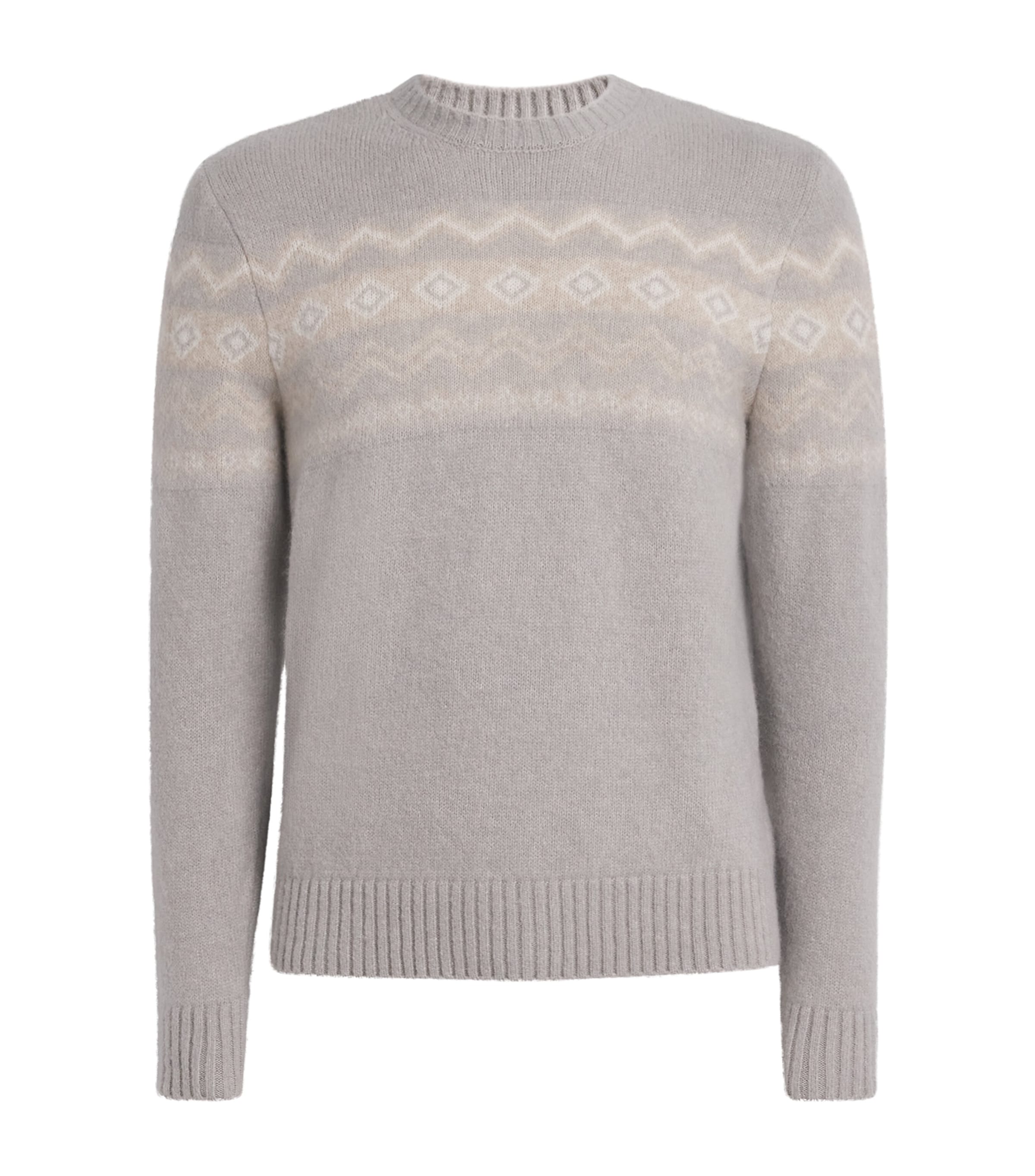 Cashmere-Blend Jacquard Sweater