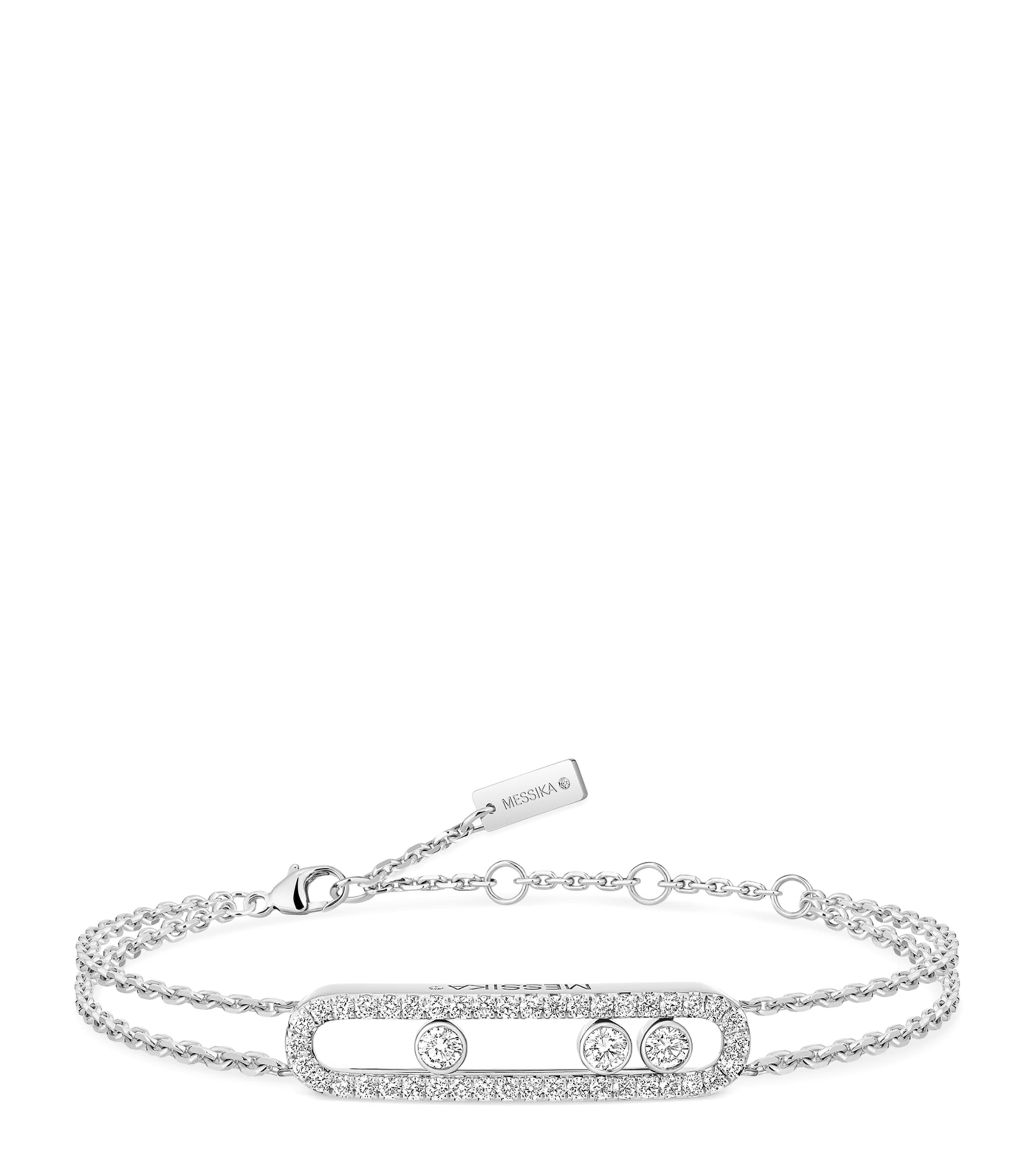 Messika White Gold and Diamond Move Classique Pavé Bracelet White Gold
