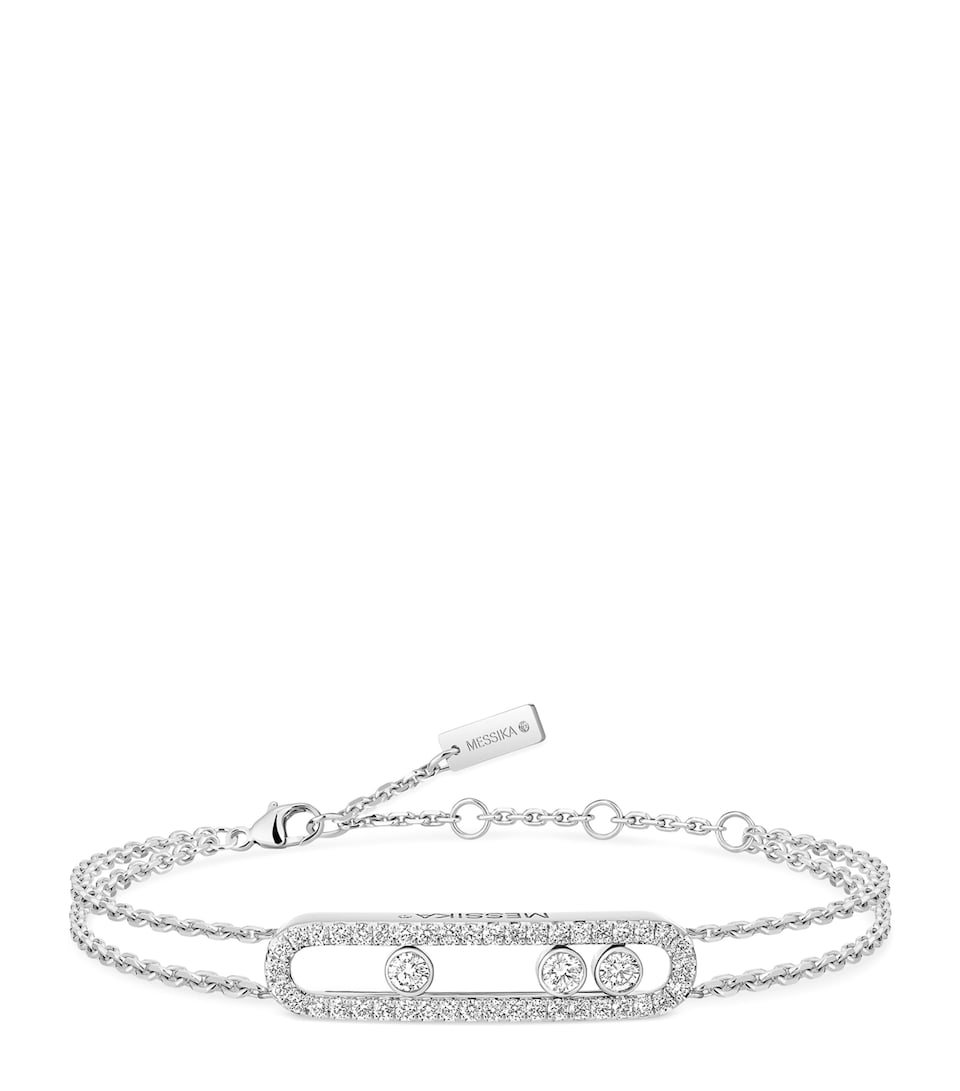 Messika White Gold and Diamond Move Classique Pavé Bracelet White Gold
