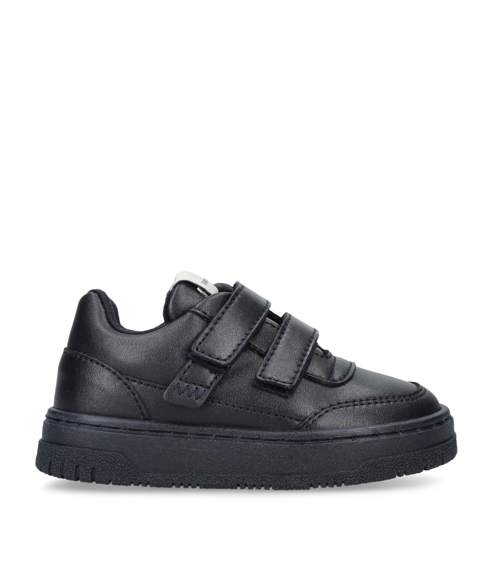 Giorgio Armani Leather Velcro Sneakers Navy