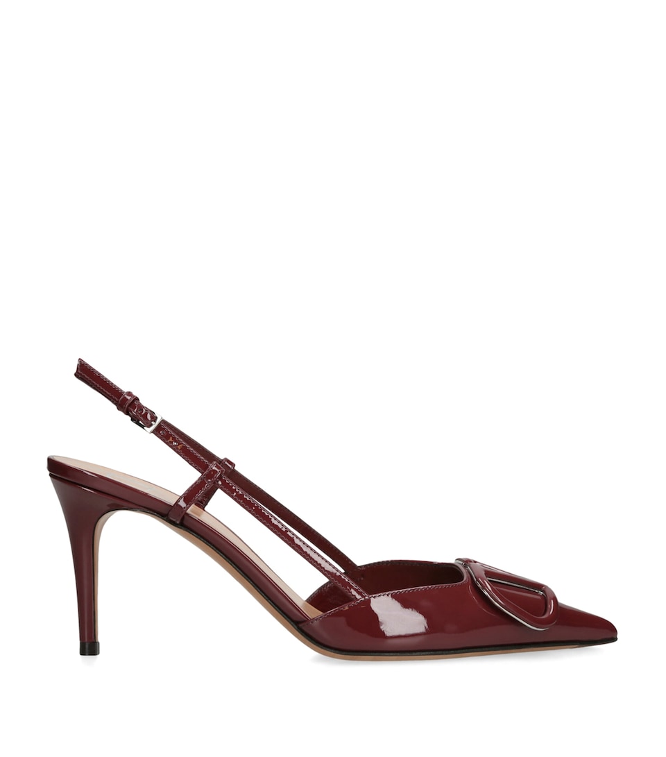 Leather VLogo Slingback Pumps 80