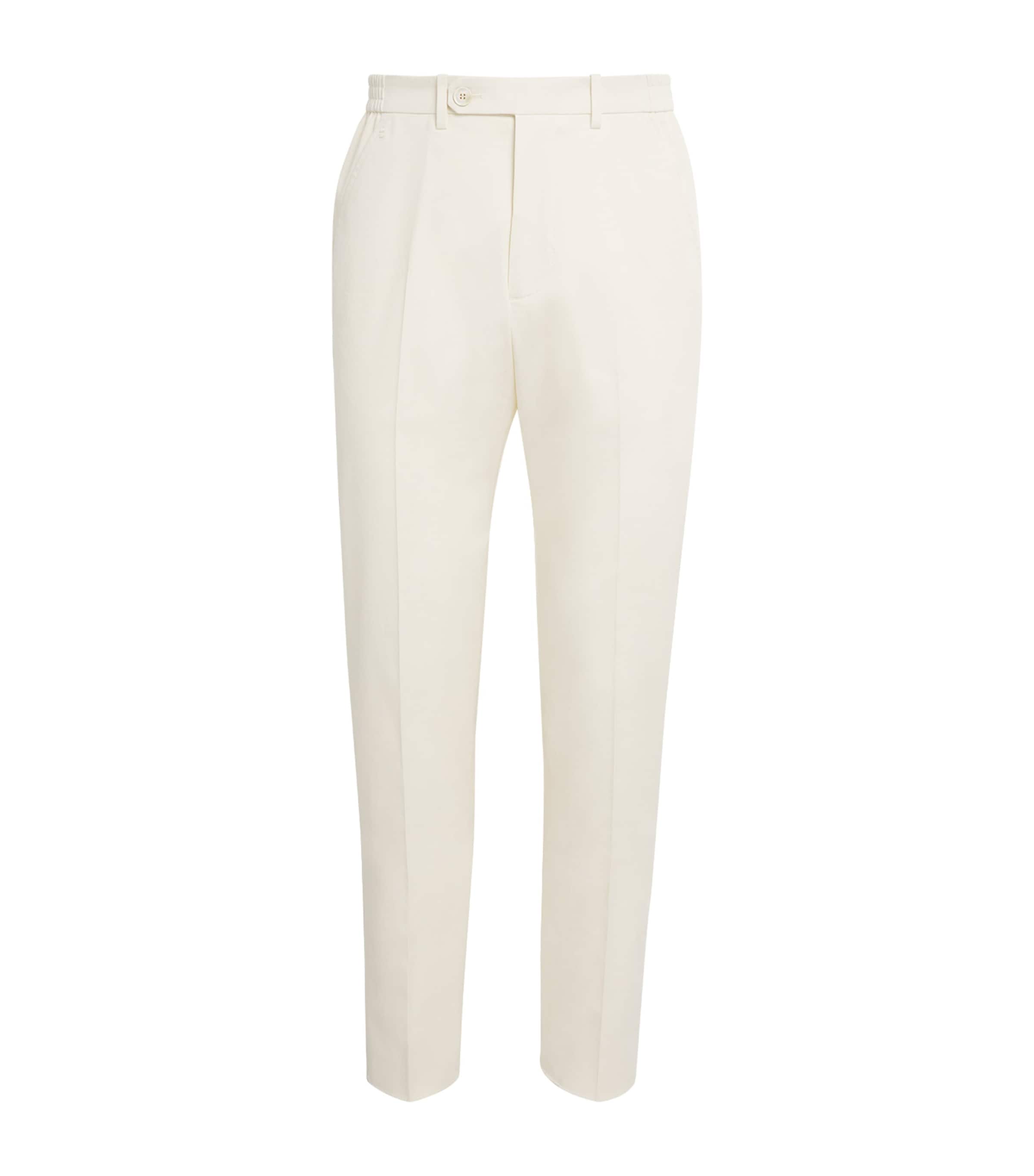 Stretch-Cotton-Silk Trousers