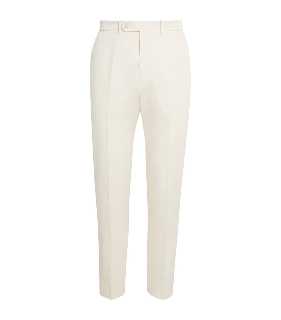 Brett Johnson Mens Stretch-Cotton-Silk Trousers Var Iy
