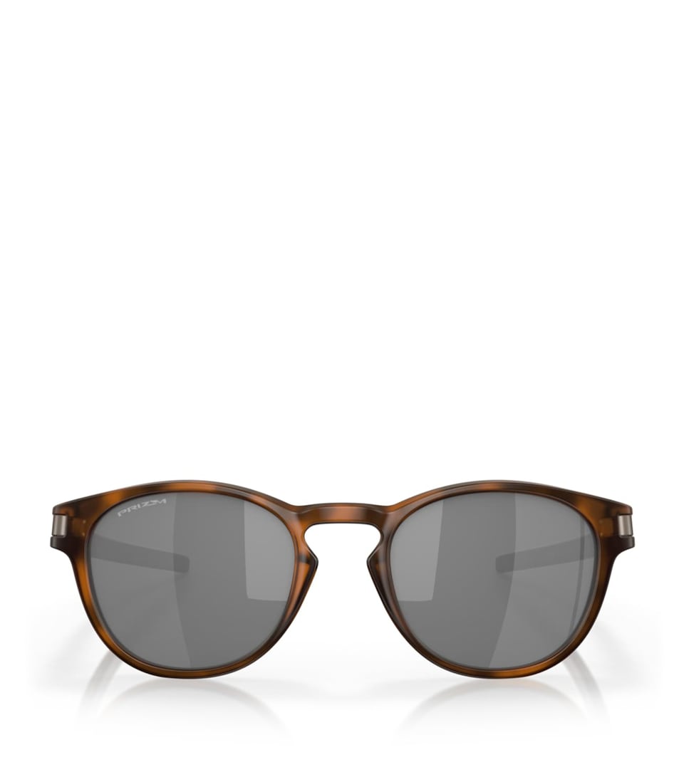 Oakley Tortoiseshell Latch Round Sunglasses Brown