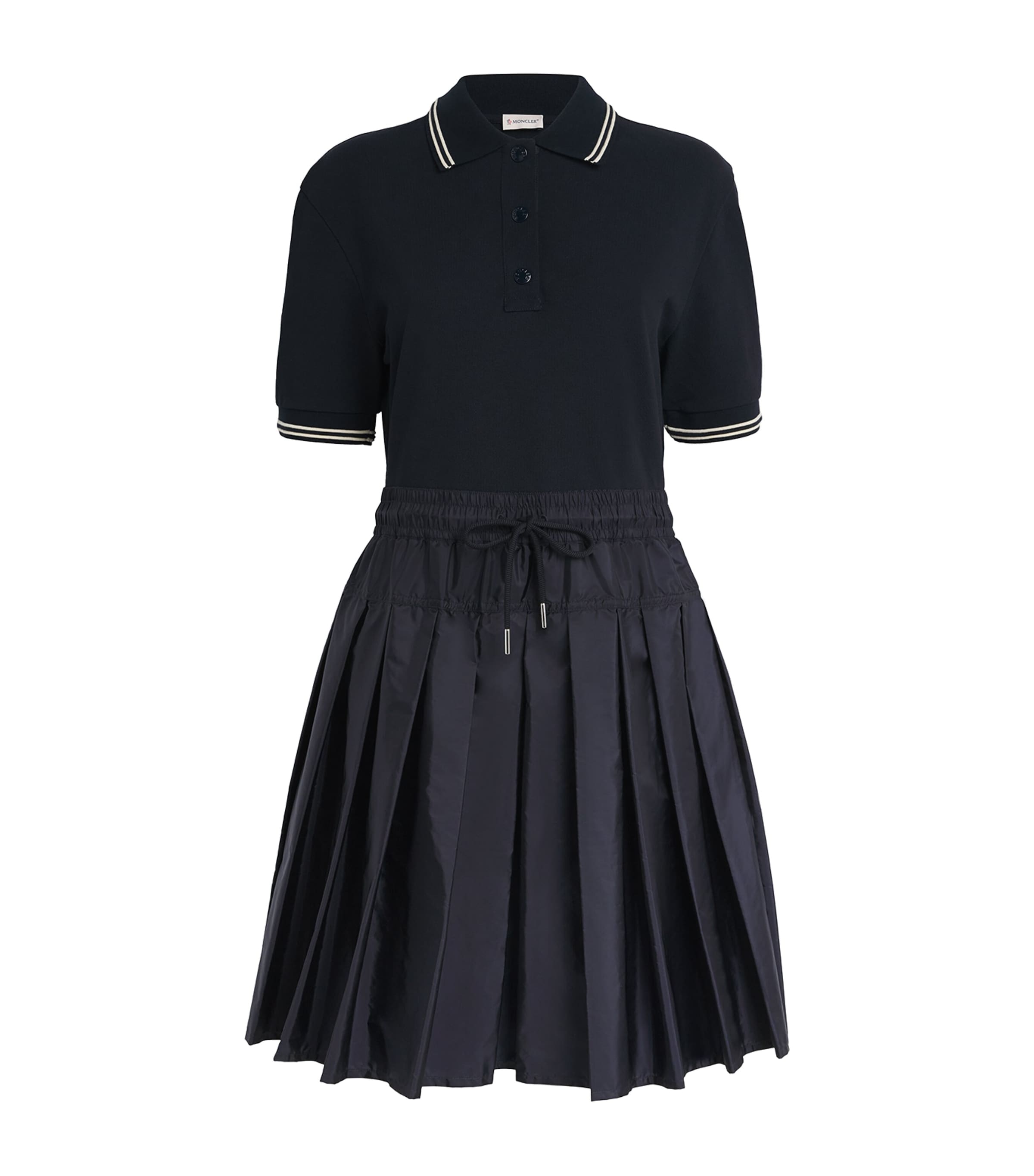 Cotton-Blend Combined Mini Dress