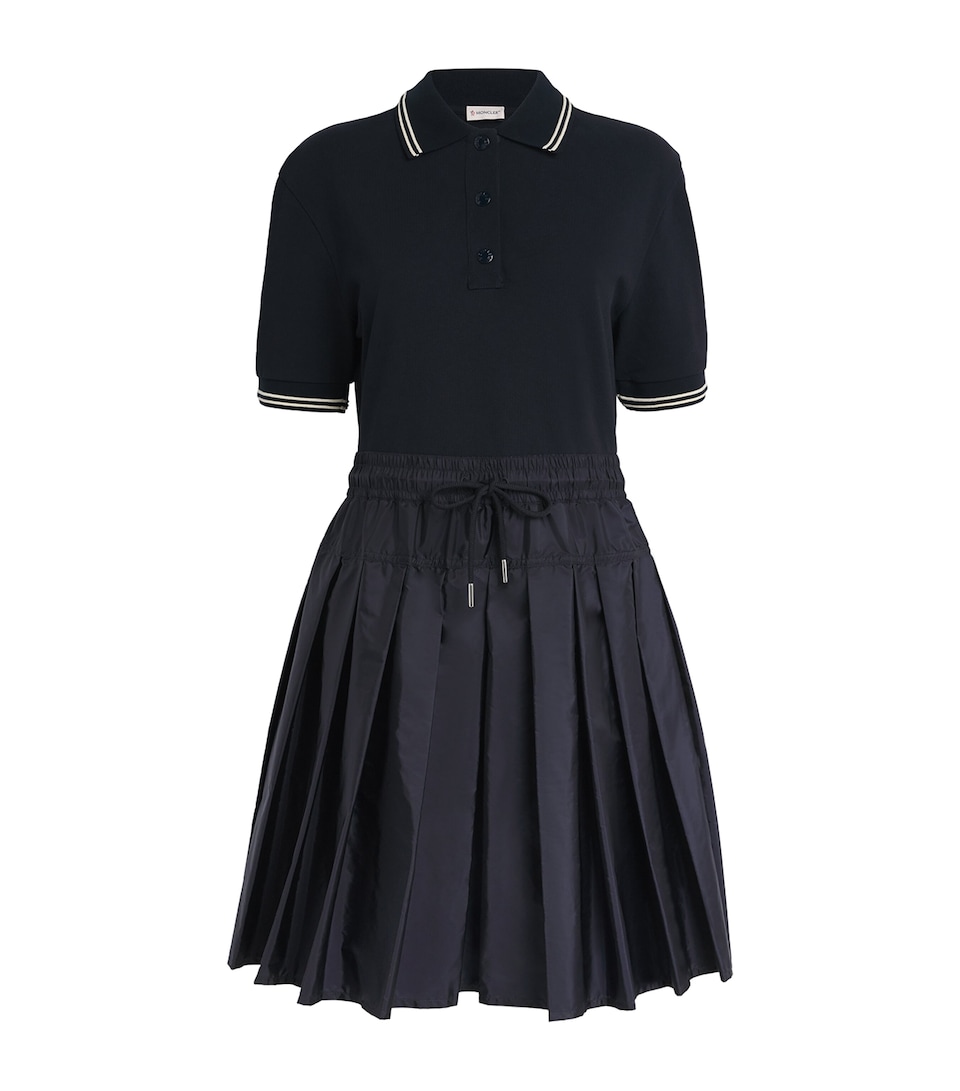 Cotton-Blend Combined Mini Dress