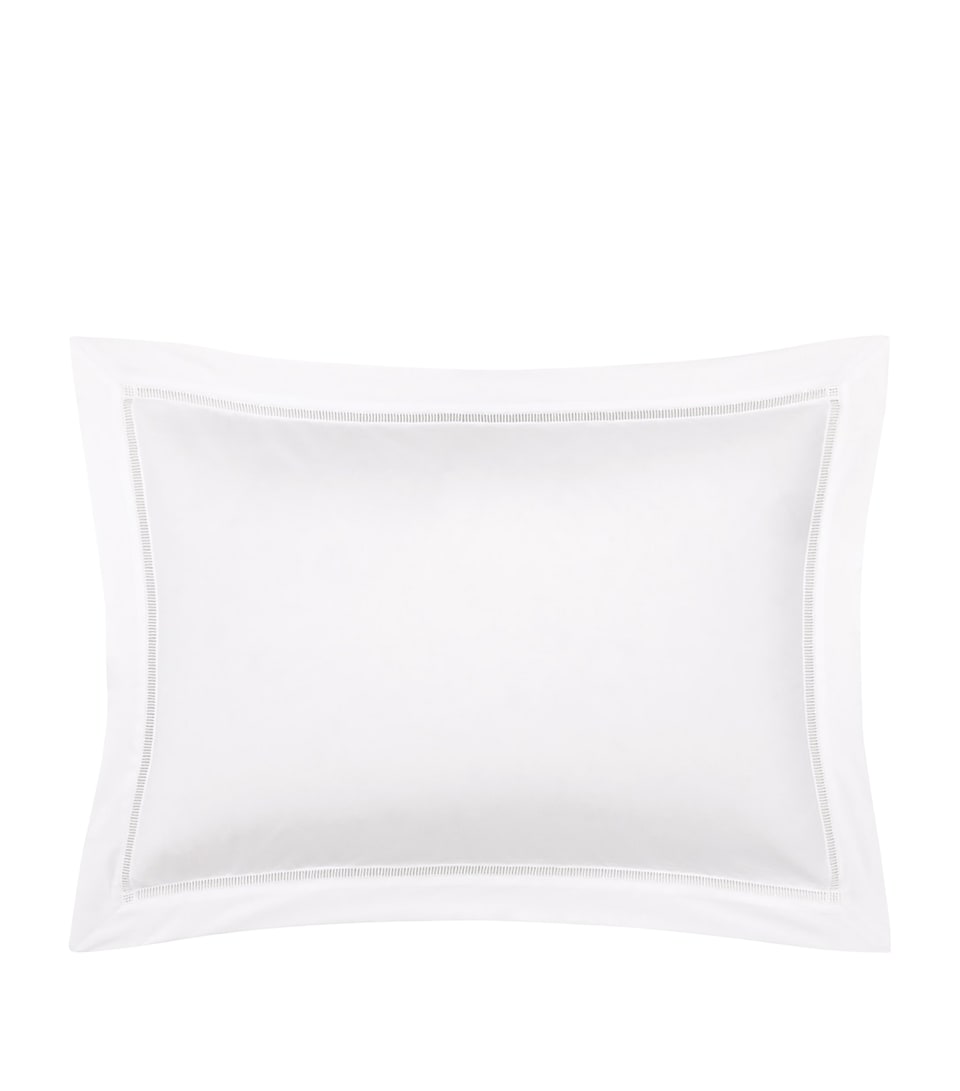 Yves Delorme Colisée Blanc Standard Pillowcase (50cm x 75cm) Blanc