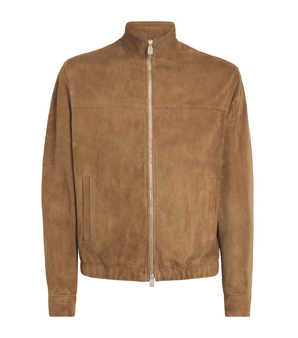 Suede Zip-Up Jacket