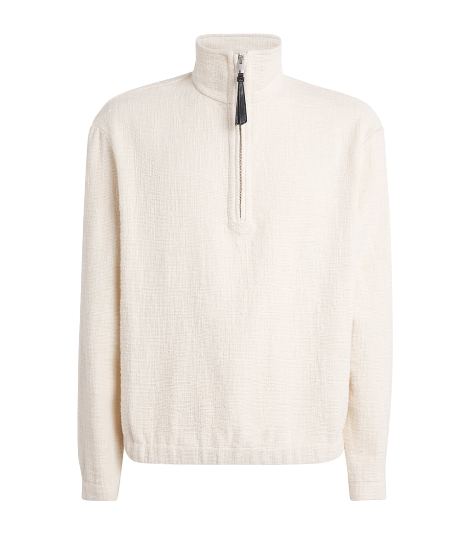 Cotton Quarter-Zip Sweater