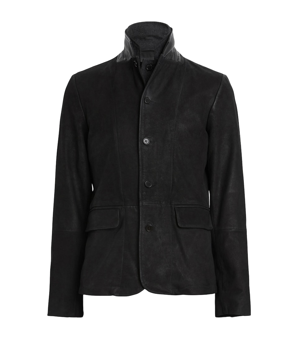 AllSaints Mens Suede Survey Blazer Black