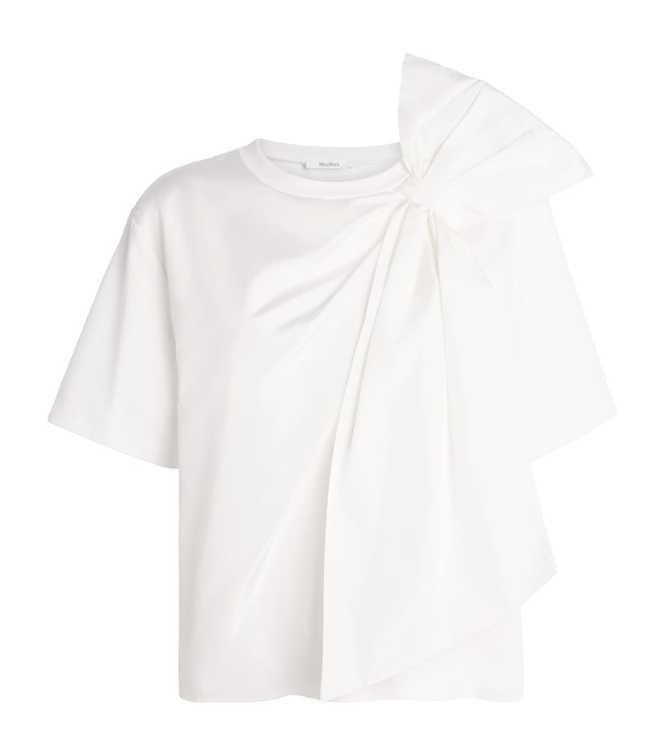 Cotton Bow-Detail T-Shirt