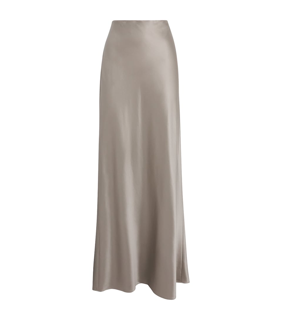 Veronica Beard Womens Silk-Blend Medina Maxi Skirt Pewter
