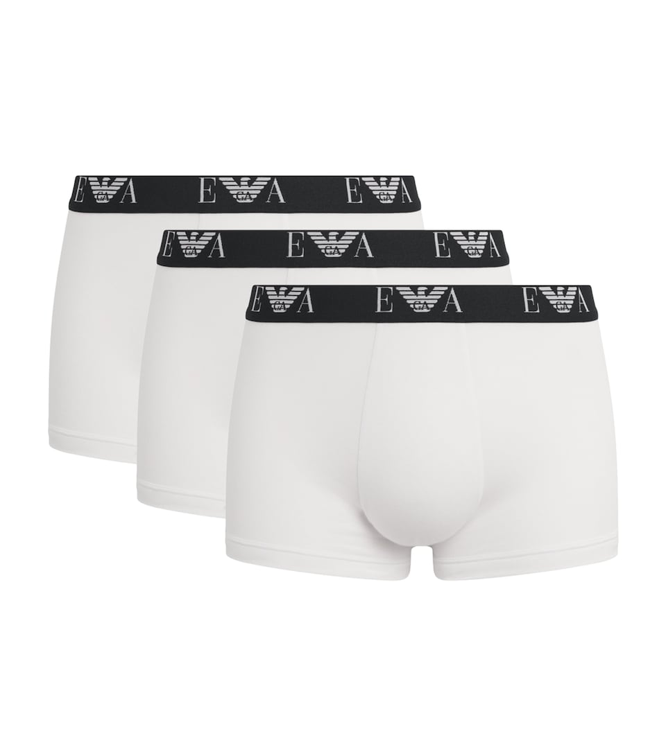 Stretch-Cotton Logo Trunks (Pack Of 3)