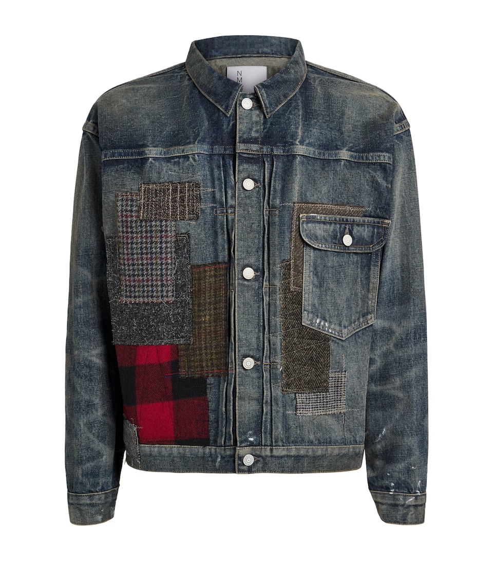 Junya Watanabe MAN Mens Patchwork Denim Jacket Indigo X Mix