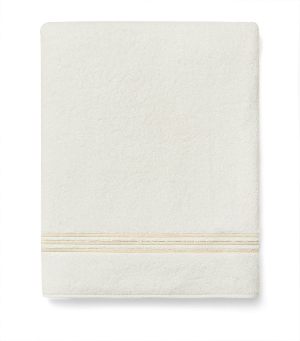 Pratesi Tre Righe Bath Sheet (40cm x 70cm) Ivory/beige