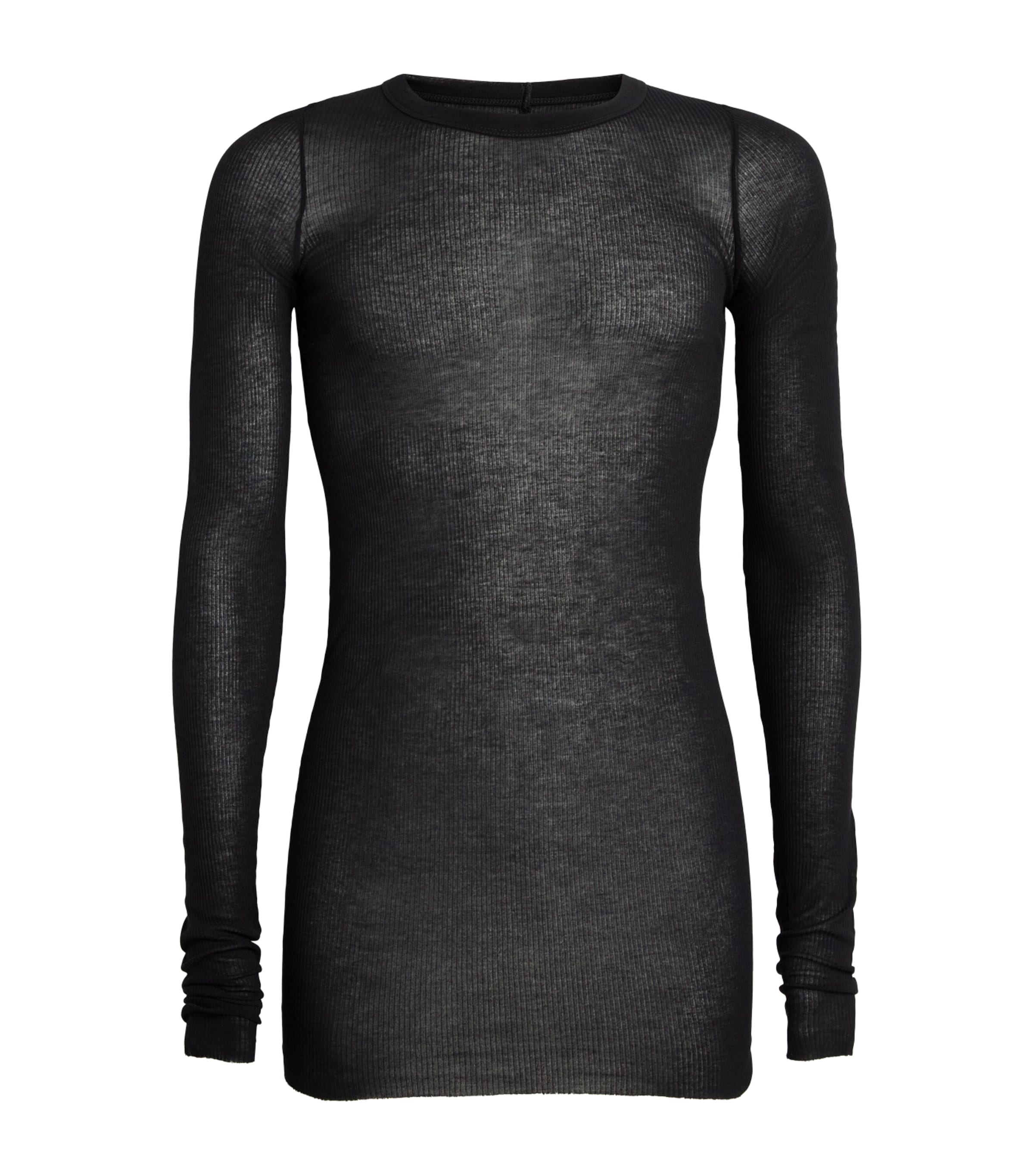 Rick Owens Mens Rib LS Long-Sleeve T-Shirt Black