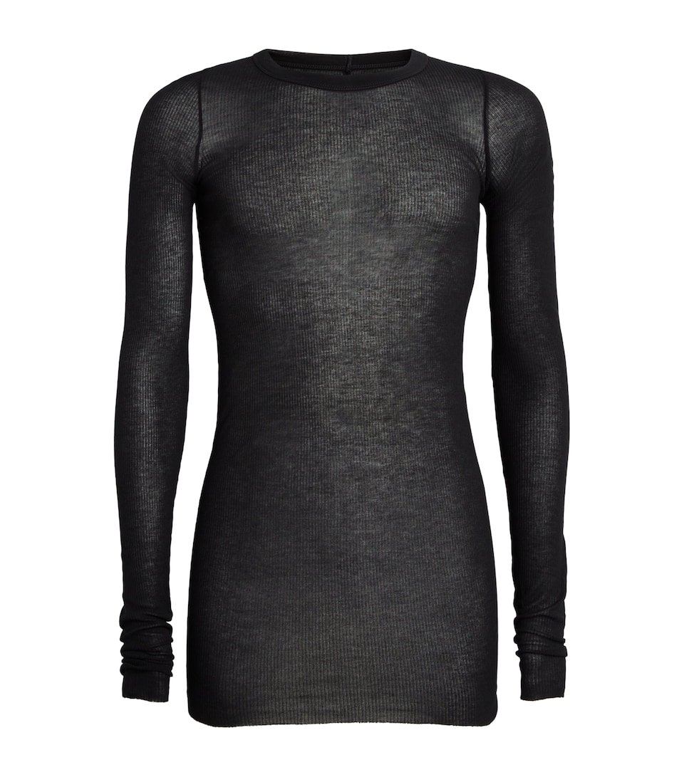 Rick Owens Mens Rib LS Long-Sleeve T-Shirt Black