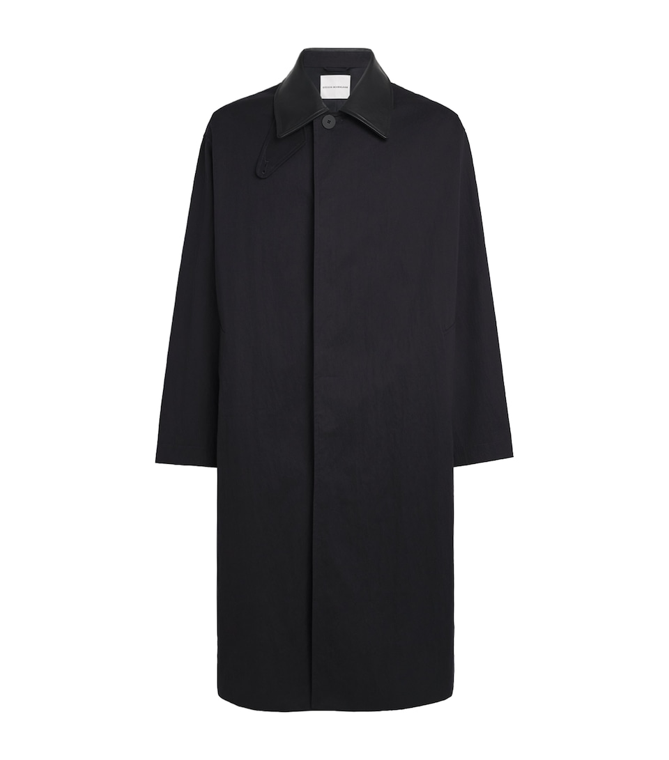 Studio Nicholson Mens Revere Oversized Trench Coat Darkest Navy