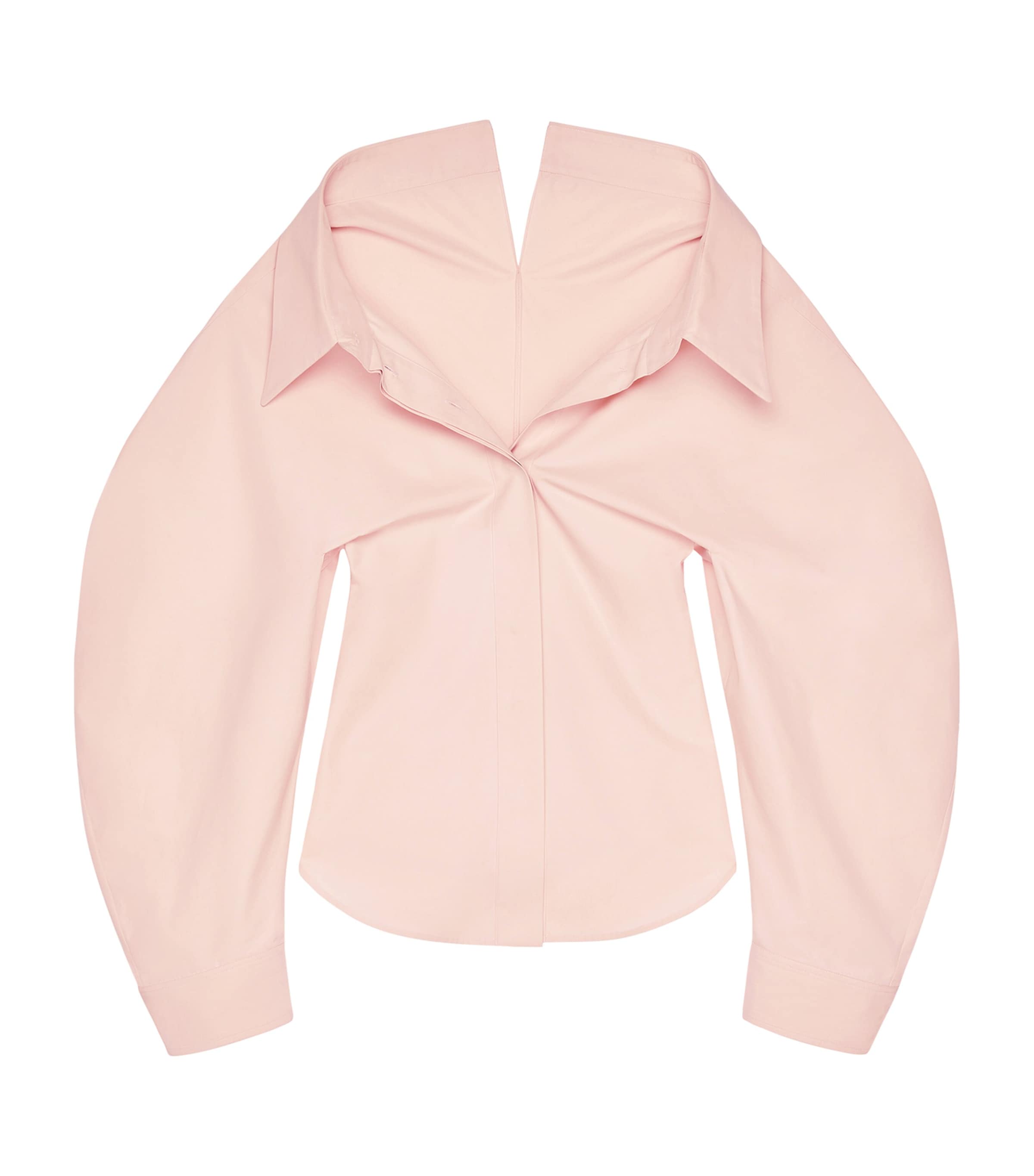 Givenchy Womens Cotton Slashed Shirt Silk Pink