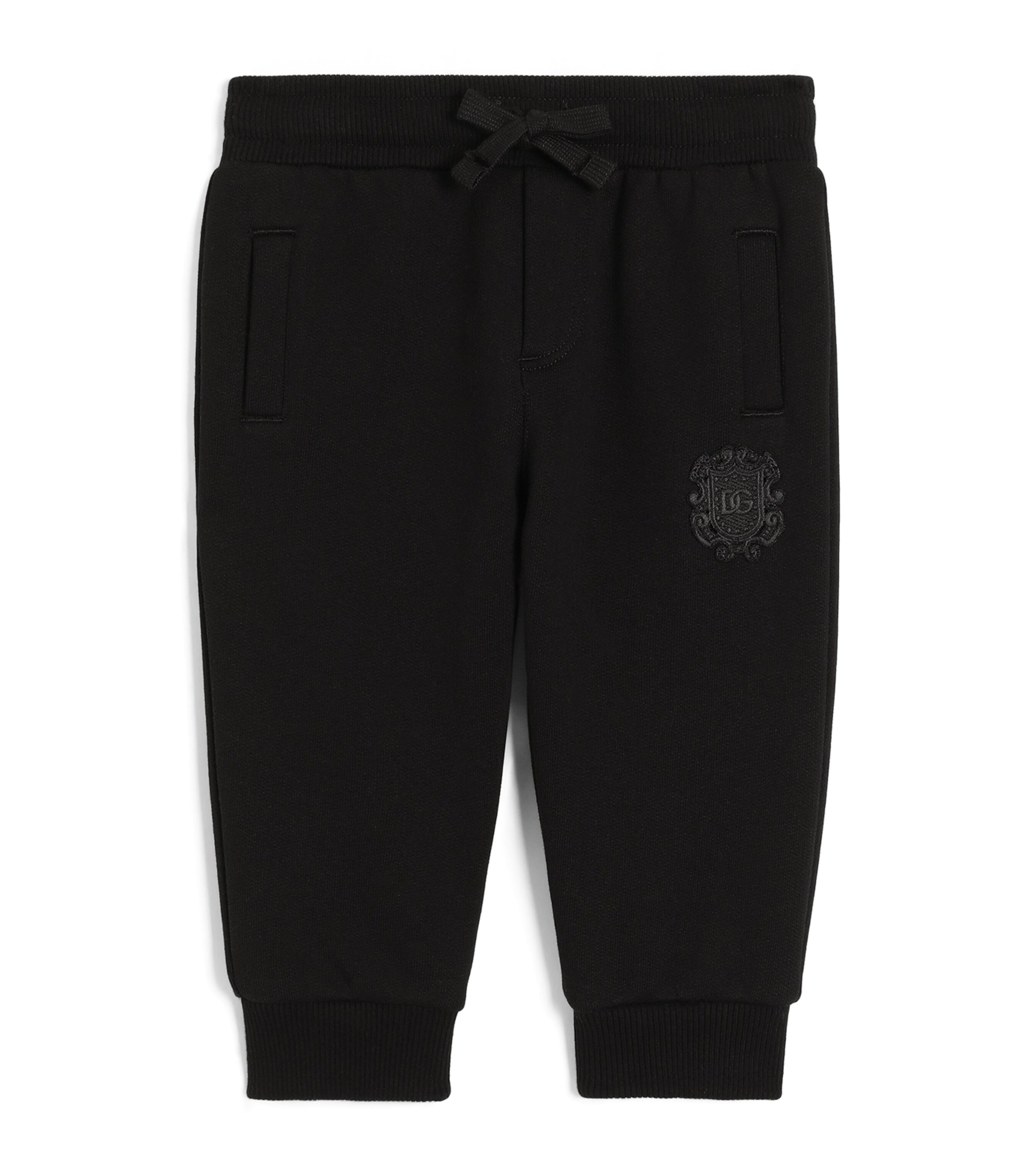 Dolce&Gabbana Kids Cotton Logo Sweatpants (3-30 Months) Black