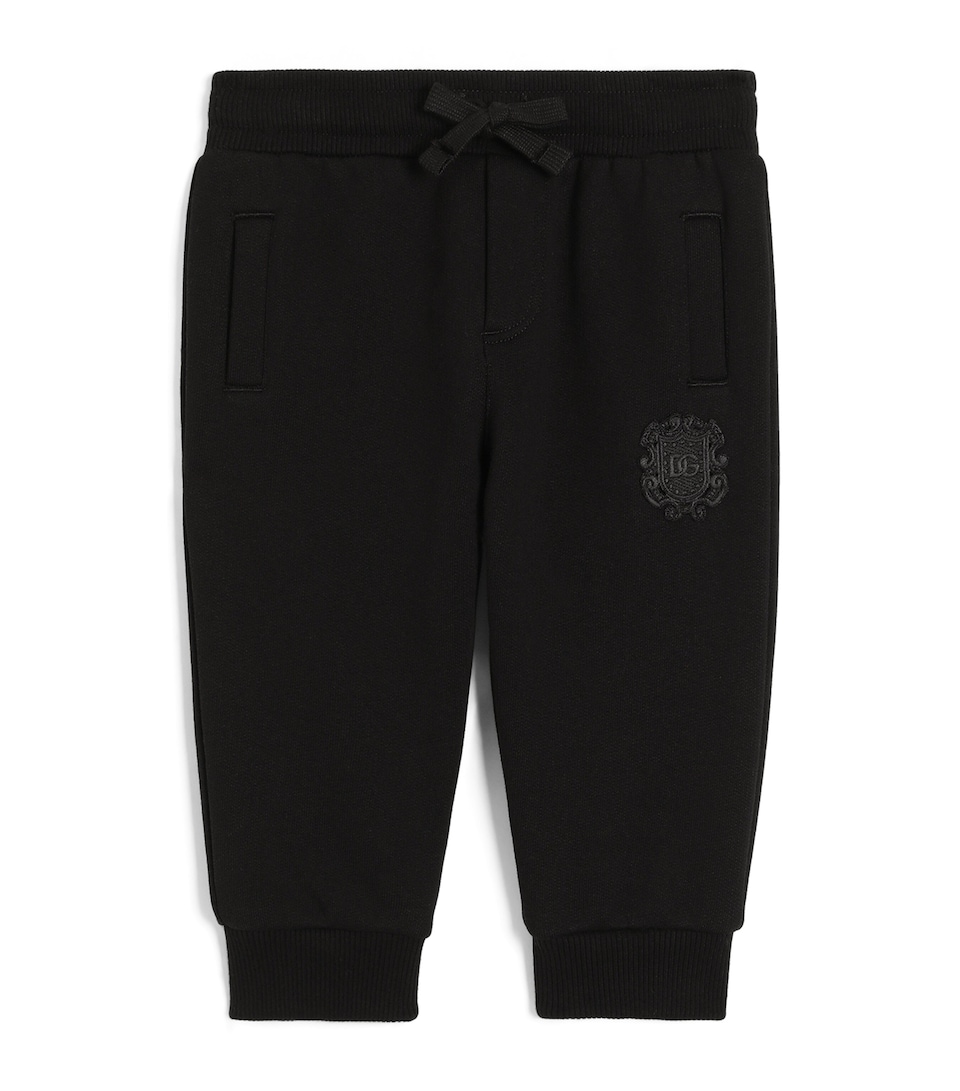 Dolce&Gabbana Kids Cotton Logo Sweatpants (3-30 Months) Black
