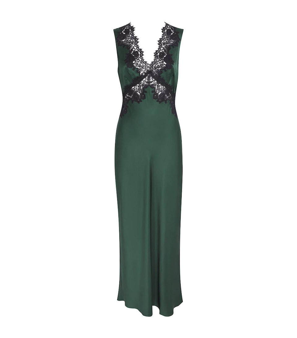 Rixo Womens Lysandra Maxi Dress Deep Green