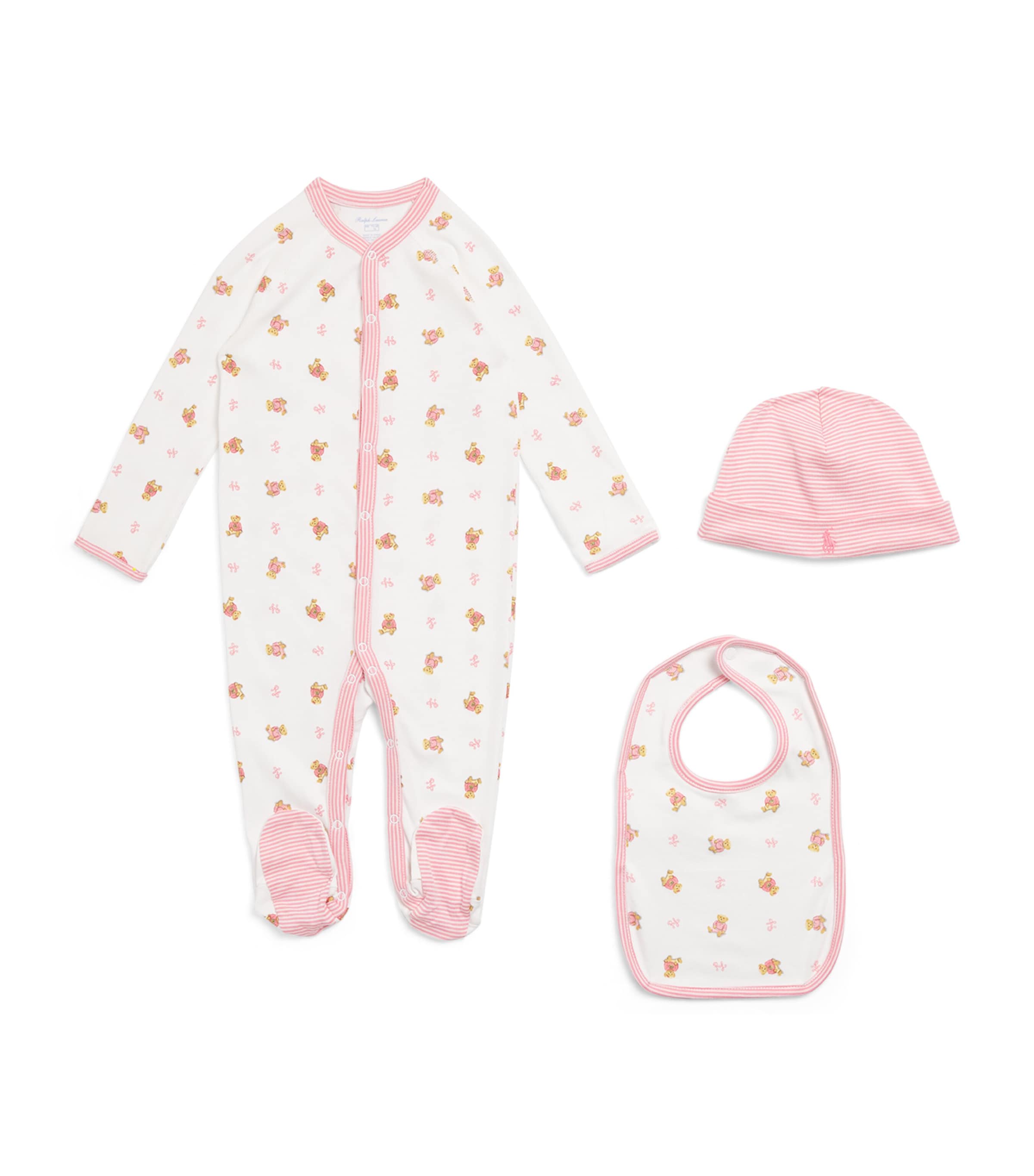 Cotton All-In-One, Hat and Bib Set (3-9 Months)