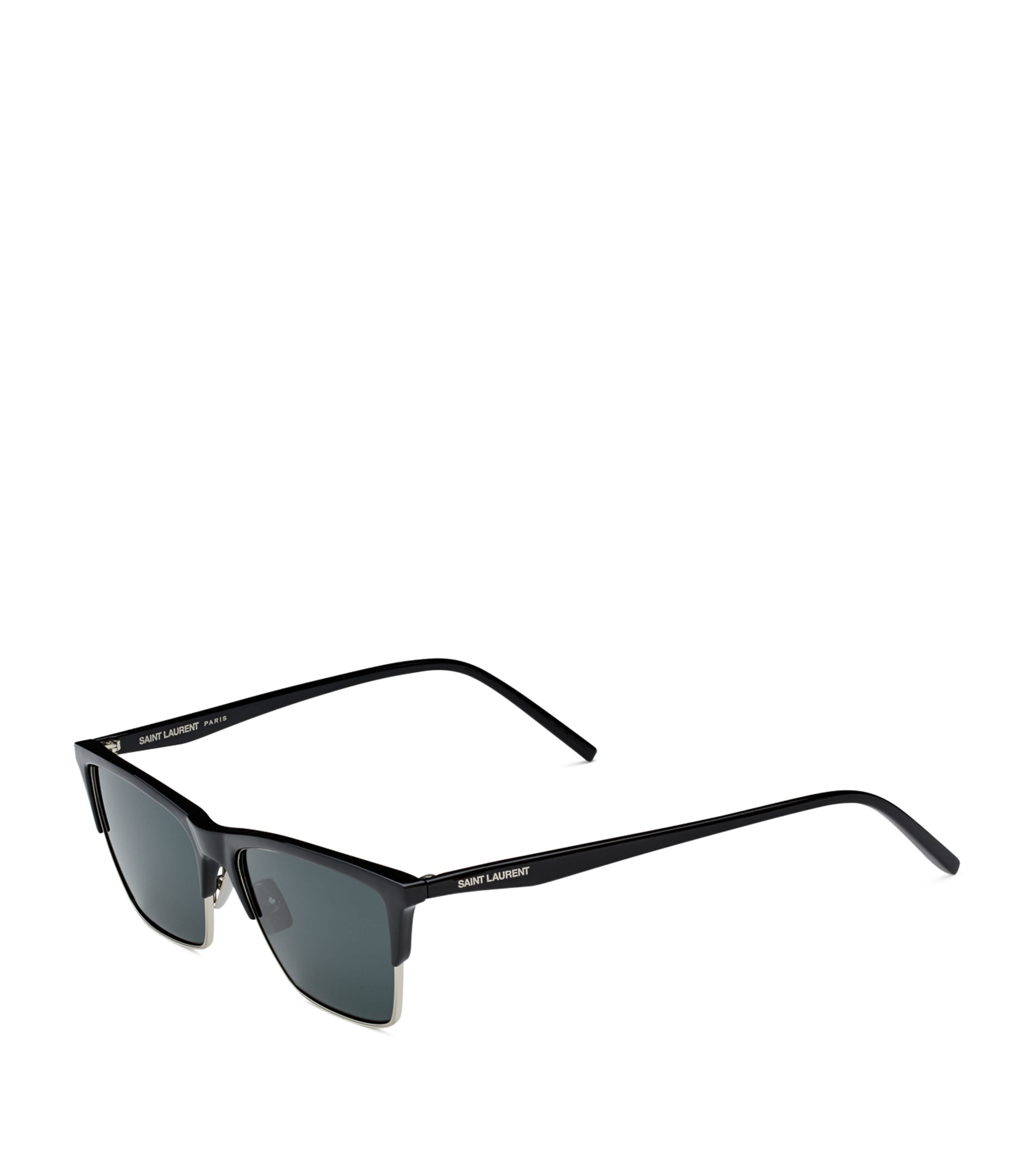 サングラス SAINT LAURENT BLACK ACETATE SL 704 SUNGLASSES Saint Laurent SL 704 Sunglasses - Black / Black - Tortoise+Black