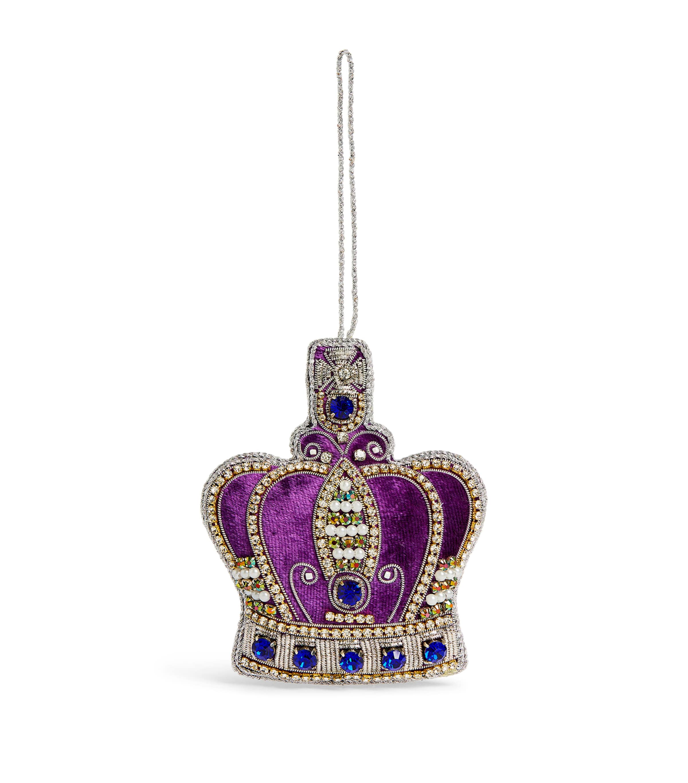 Beaded Crown Tree Decoration