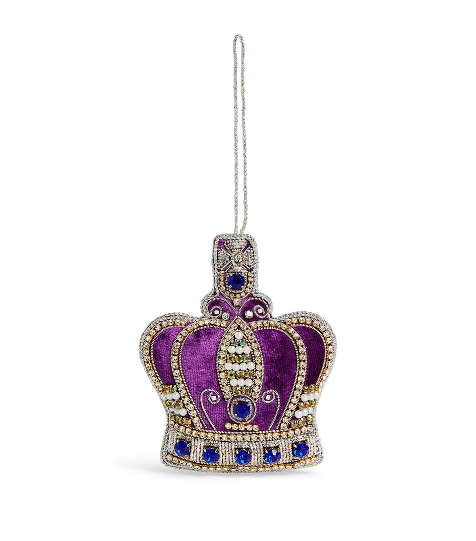 Beaded Crown Tree Decoration