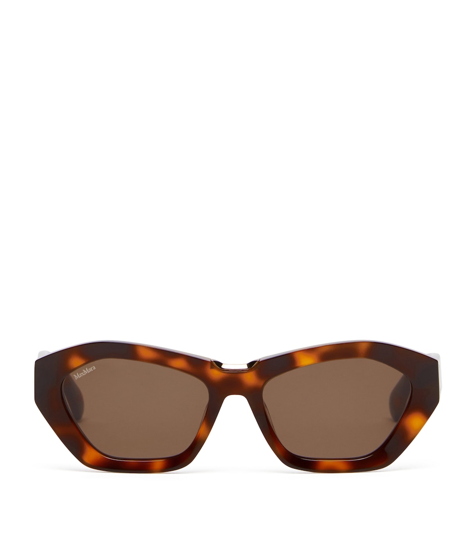 Max Mara Acetate Bold Sunglasses Tawny Bronze Brow