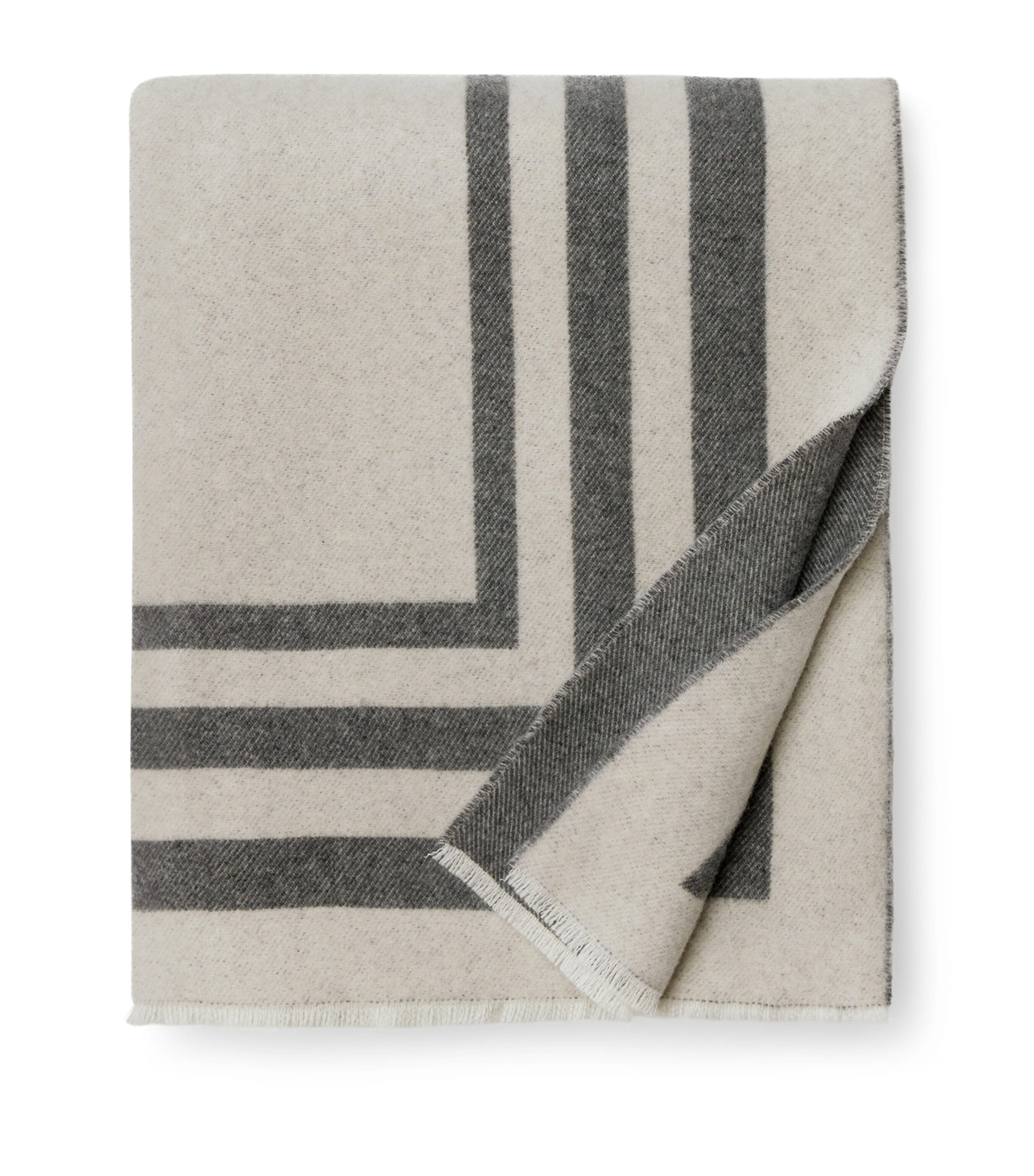 Pratesi Tre Righe Throw (130cm x 178cm) Charcoal