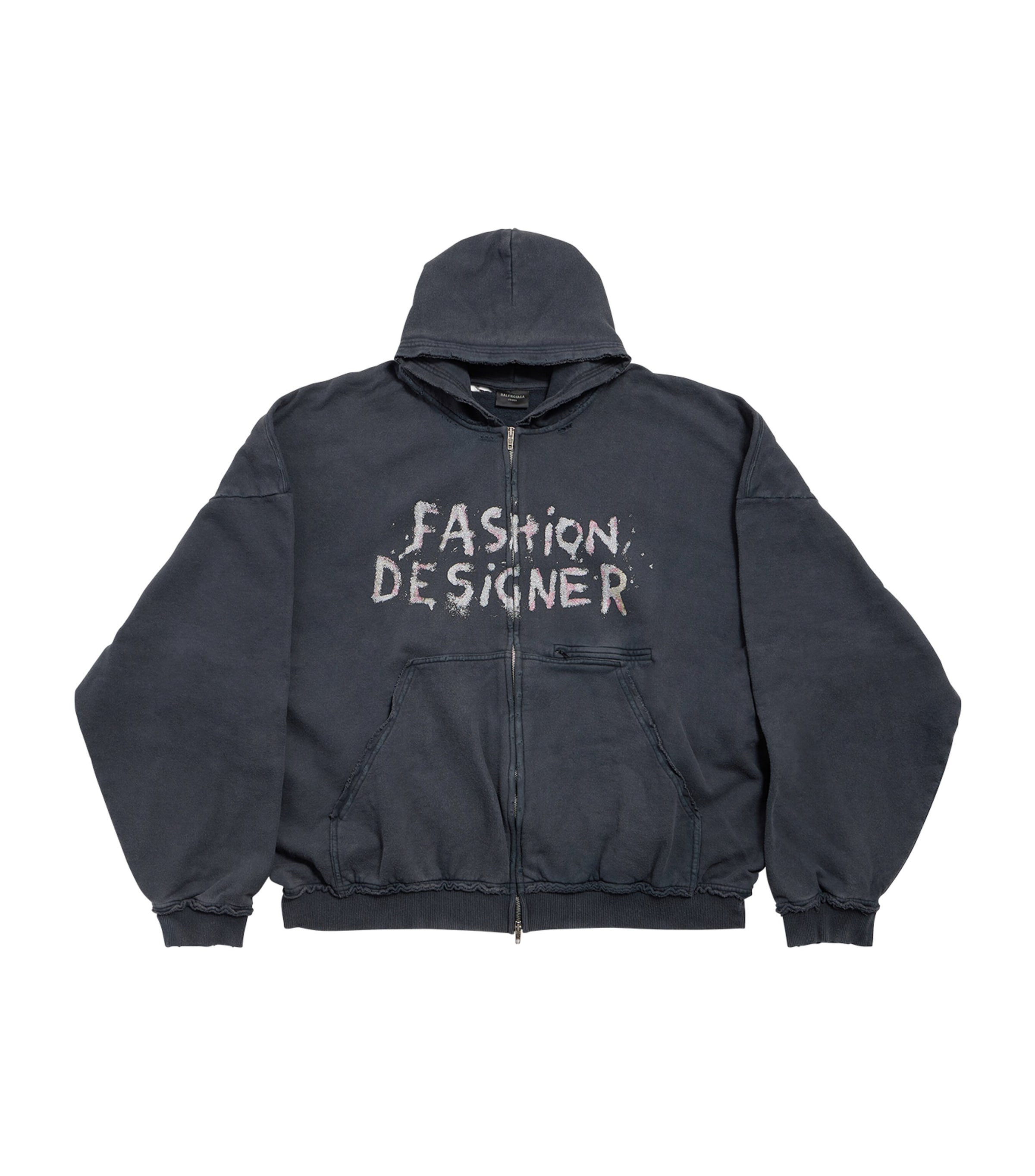 【BALENCIAGA】POLITICAL CAMPAIGN INSIDE-OUT JIP-UP HOODIE Political Campaign Inside-out Zip-up Hoodie Large Fit in