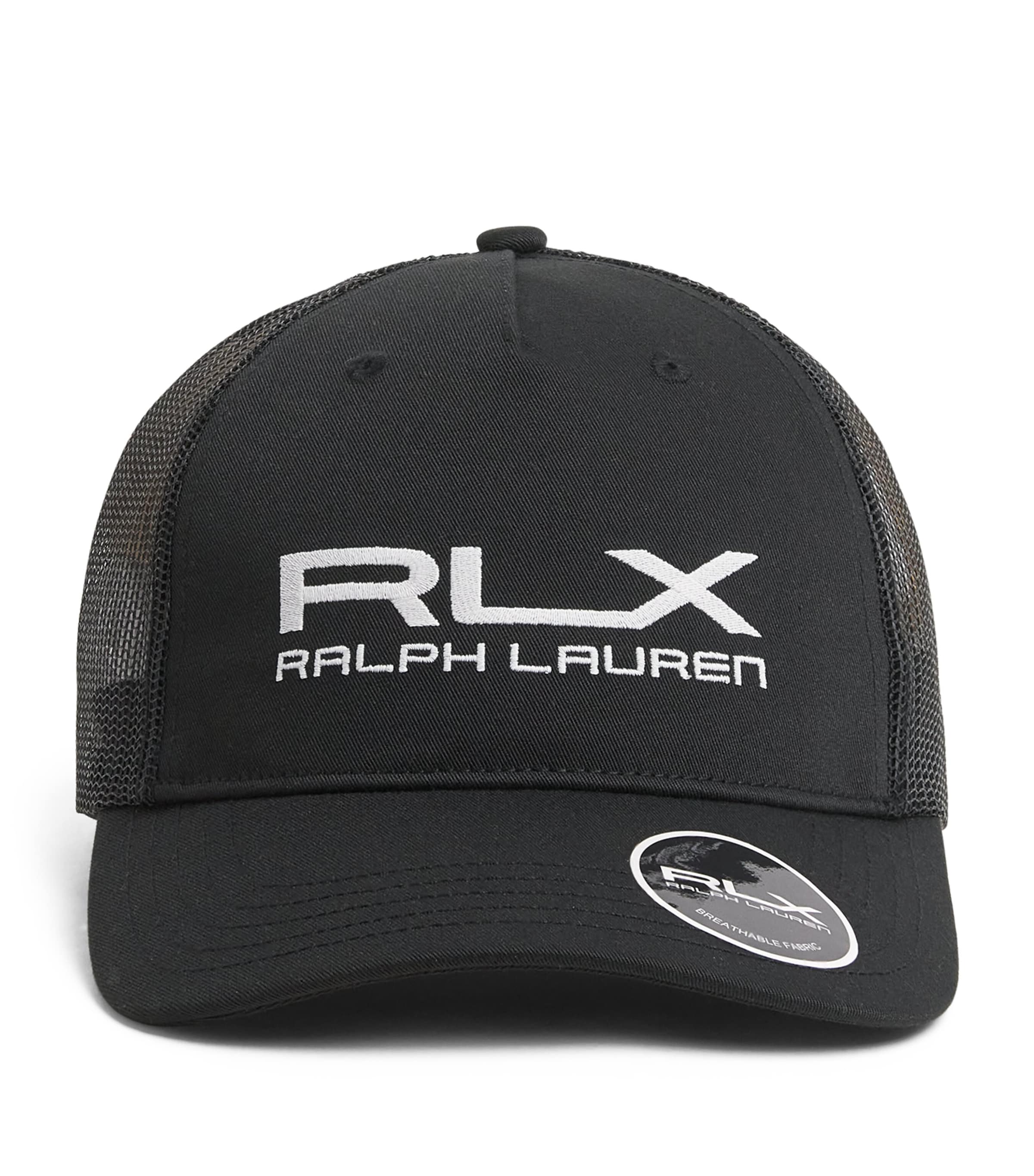 RLX Ralph Lauren Logo Trucker Cap Black