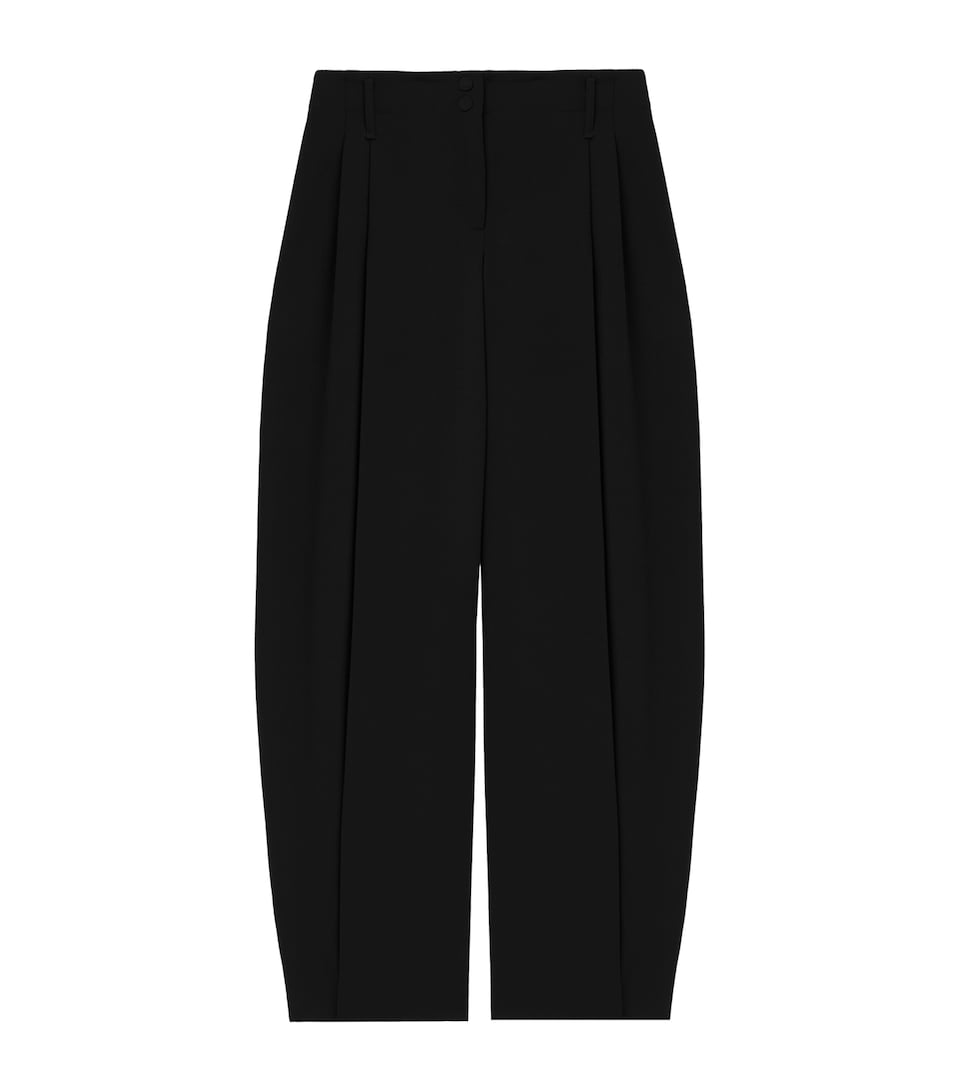 Wool Wide-Leg Tailored Trousers