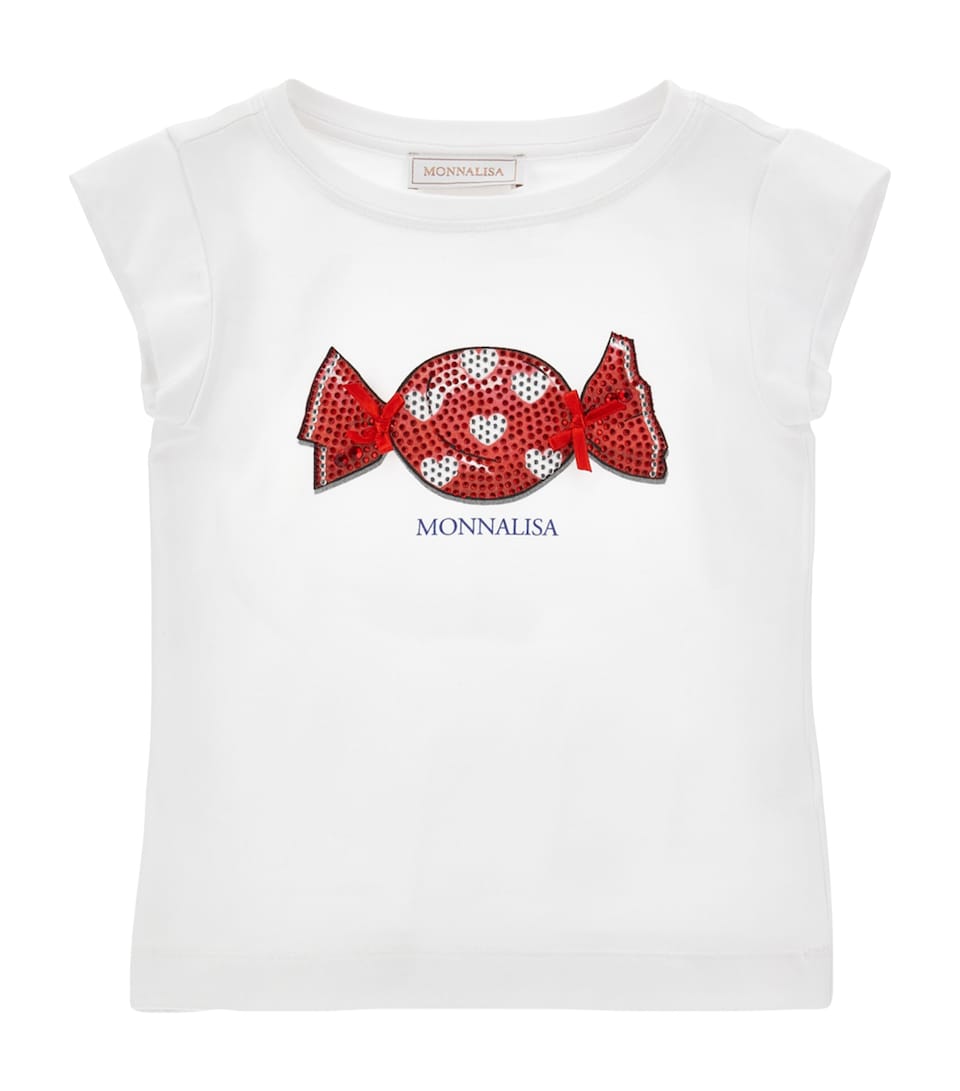 Stretch-Cotton Embellished T-Shirt (2-12 Years)