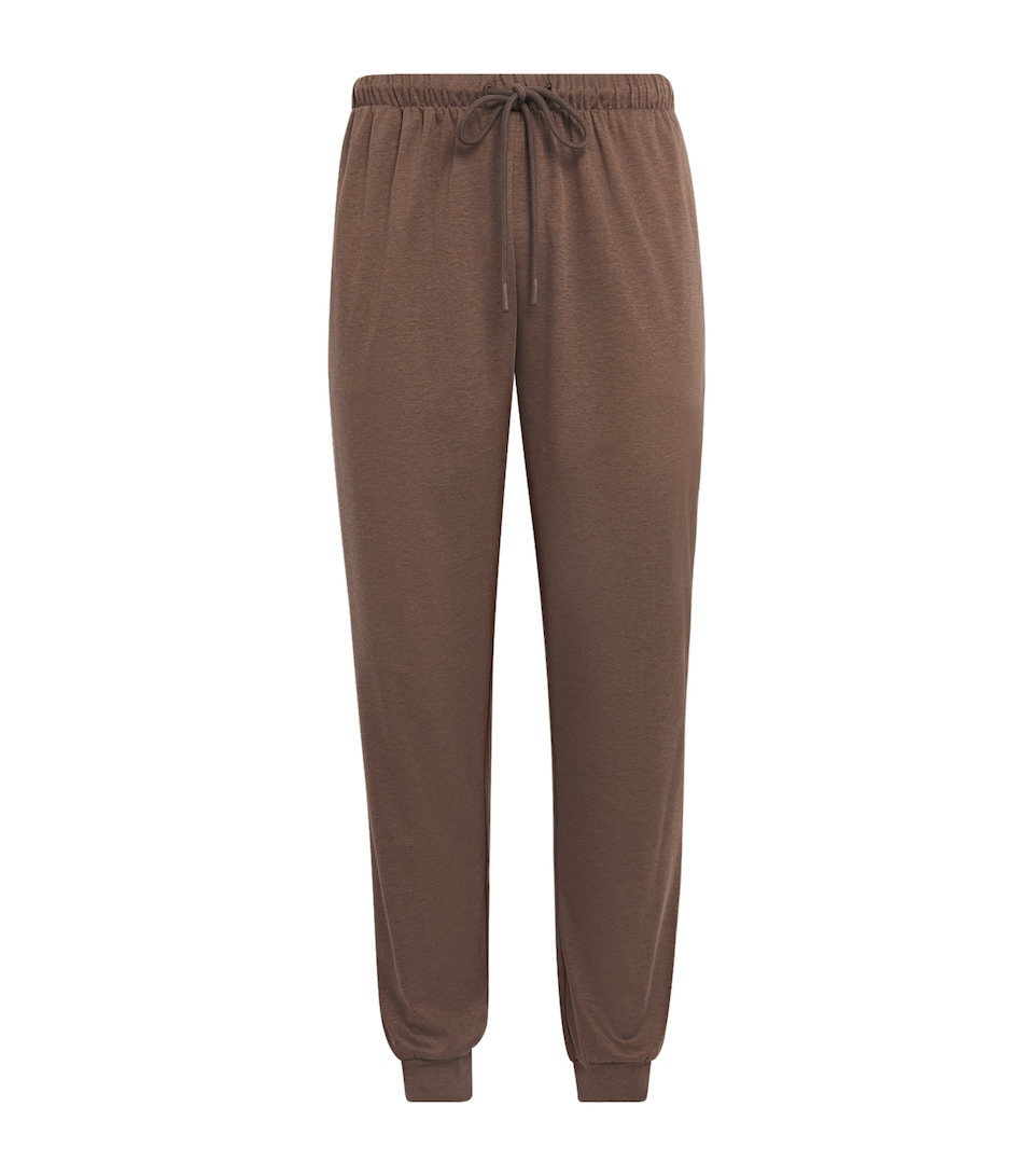 Zimmerli Mens Sea Island Cotton Pyjama Bottoms Brown Melange