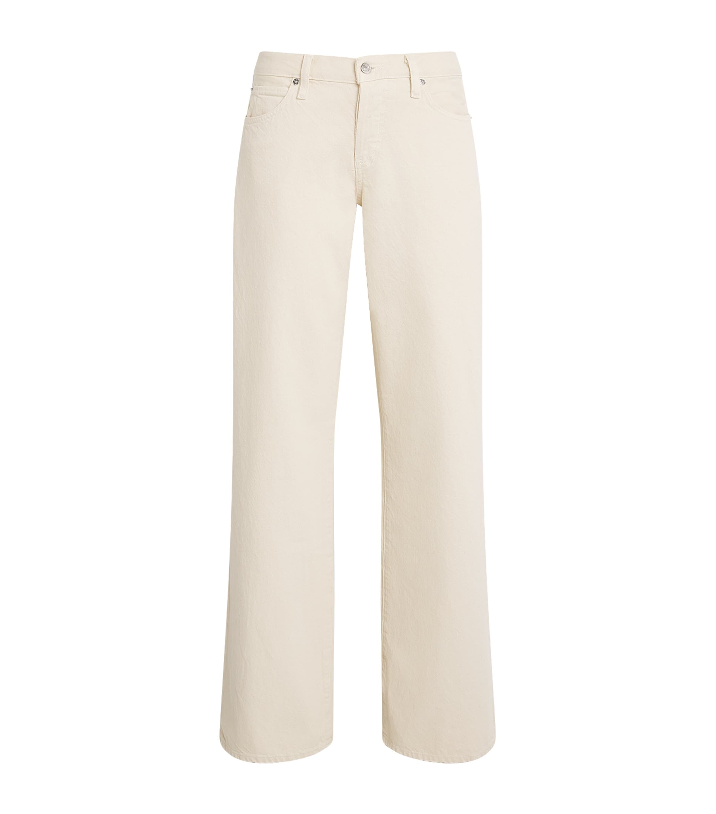 FRAME Womens The Gray Wide-Leg Jeans Cappuccino