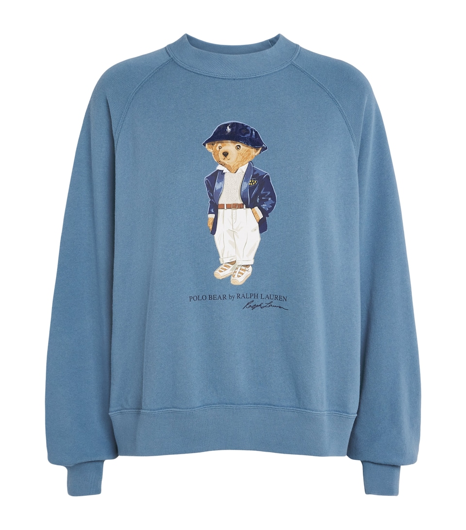 Polo Ralph Lauren Womens Polo Bear Sweatshirt Camp Blue