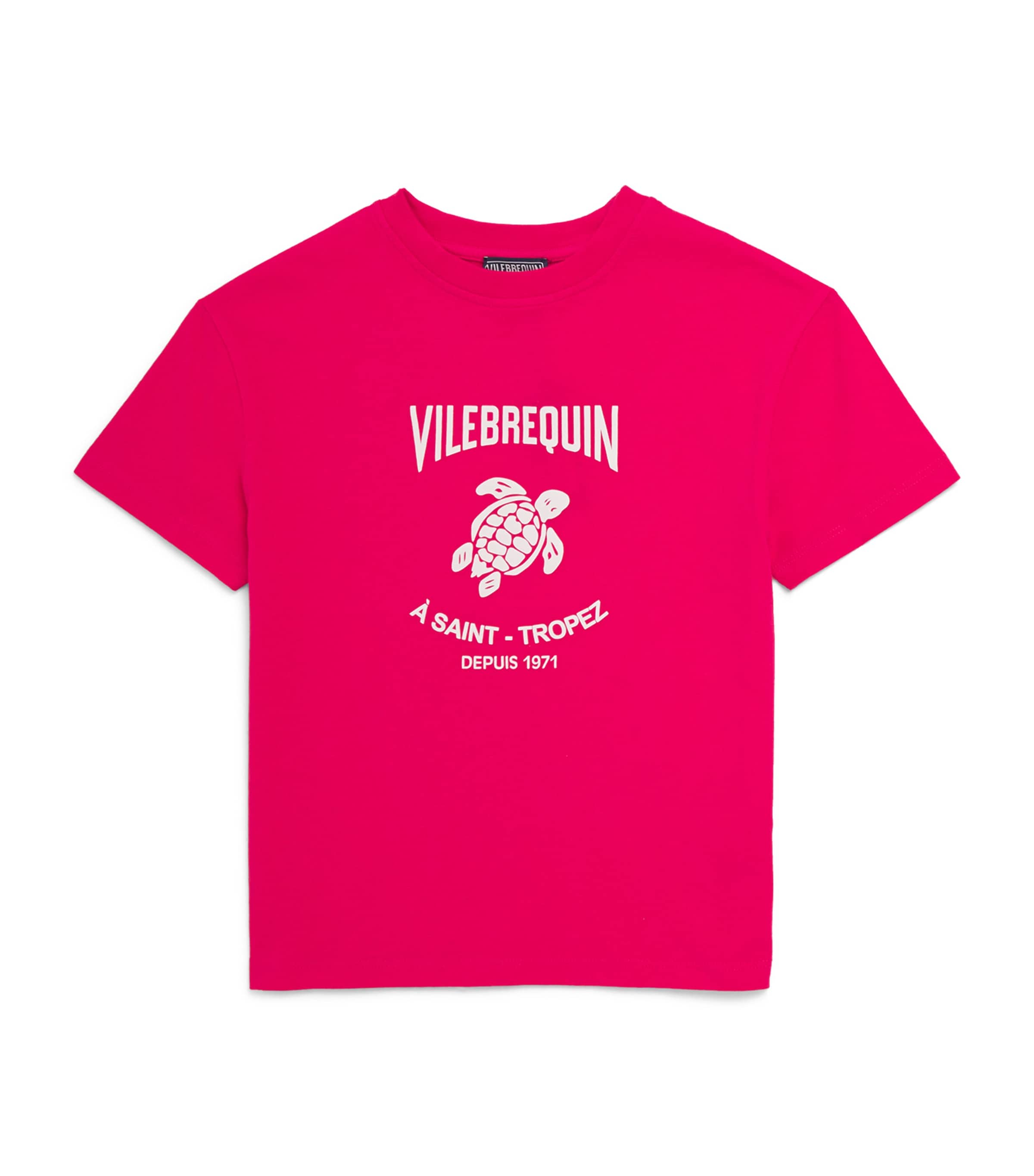 Vilebrequin Kids Organic Cotton Turtle T-Shirt (2-12 Years) Groseille