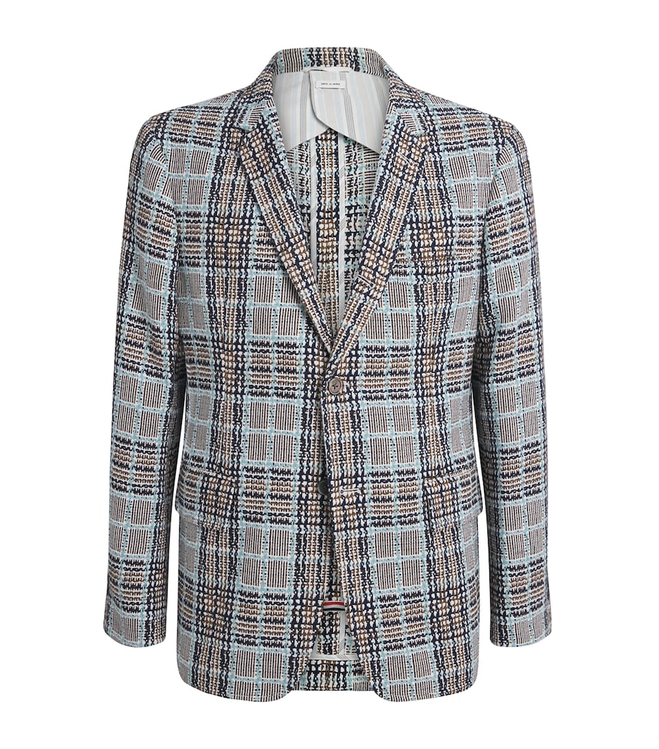 Cotton Tweed Check Blazer