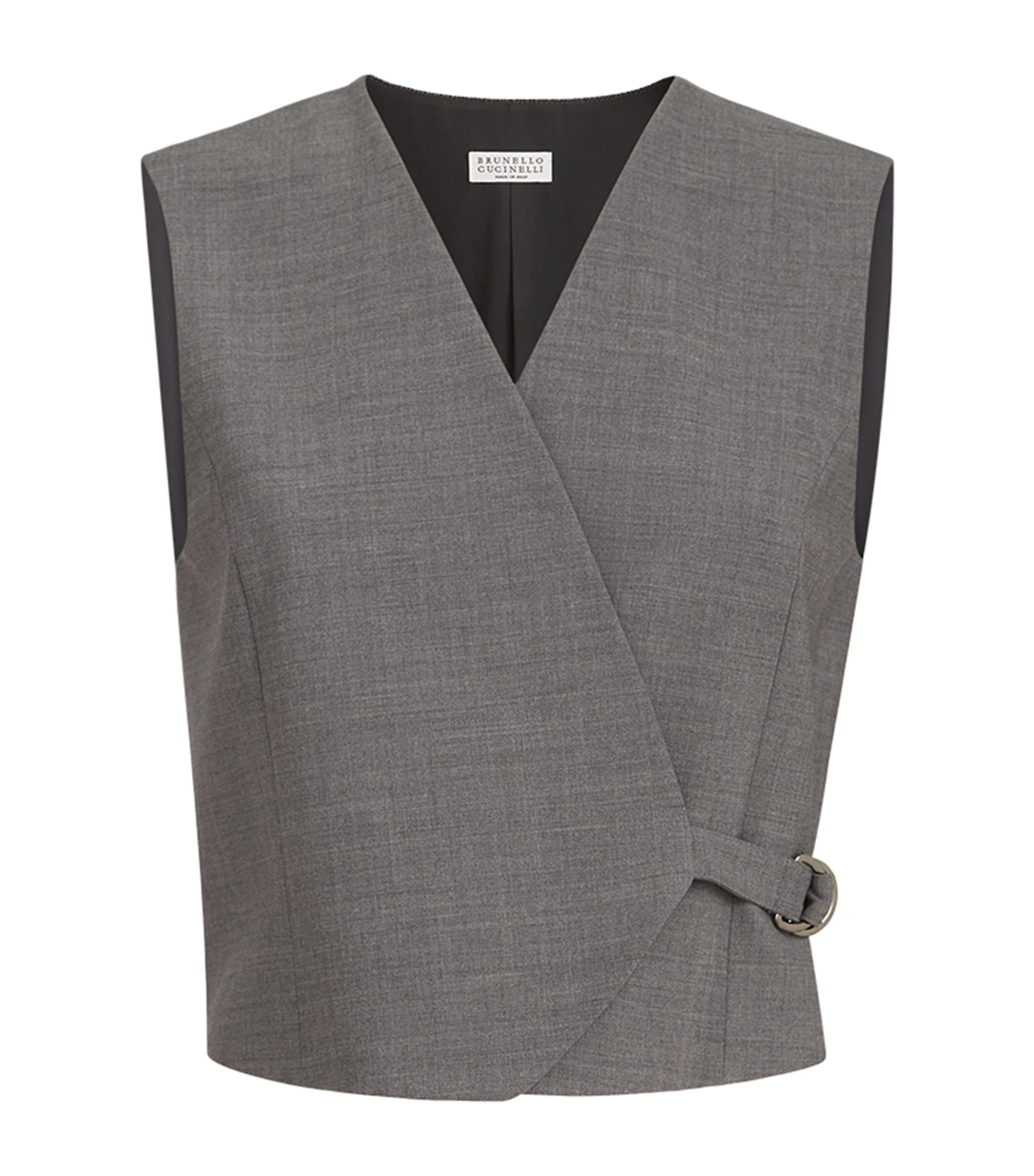 Brunello Cucinelli Womens Tropical Luxury Wool Waistcoat