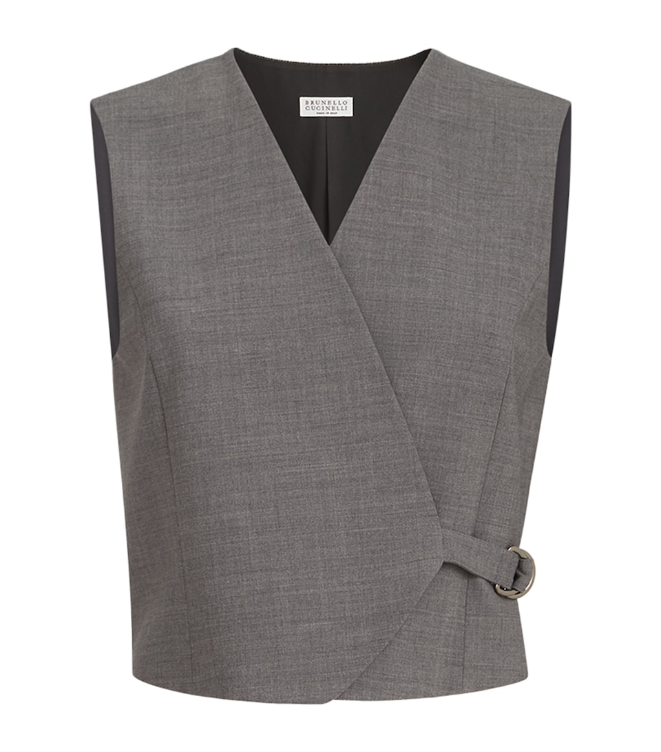 Brunello Cucinelli Womens Tropical Luxury Wool Waistcoat