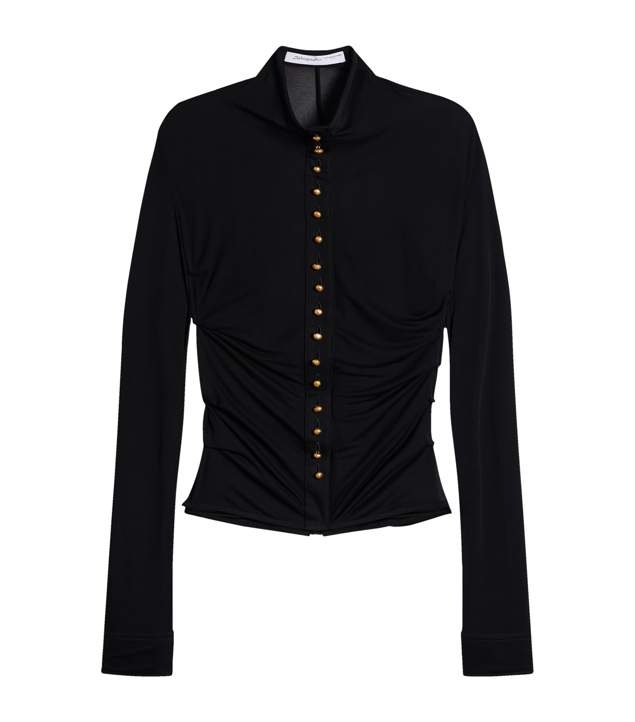 Schiaparelli Womens Draped Shirt Black