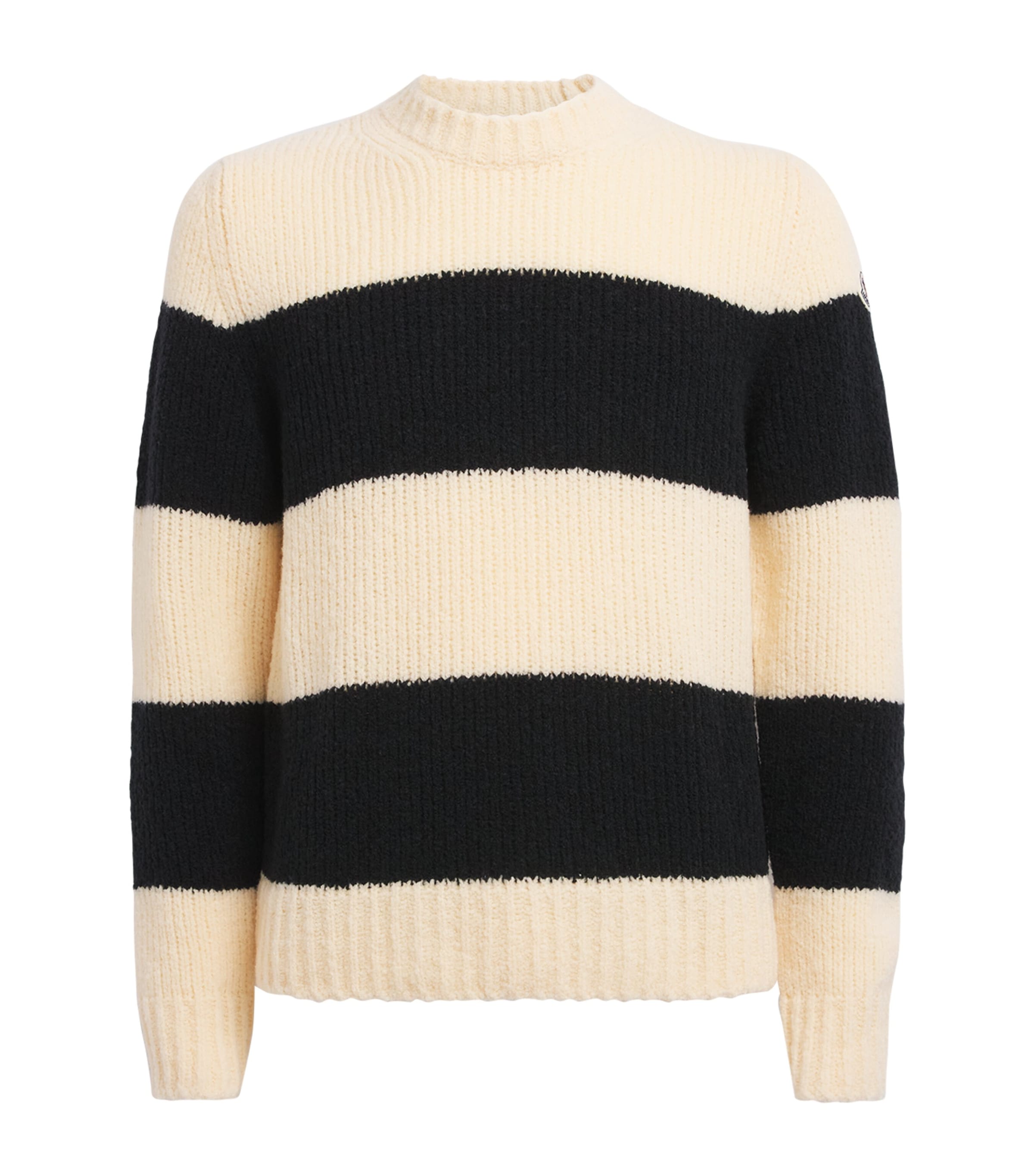 Moncler Mens Wool-Blend Stripe Sweater
