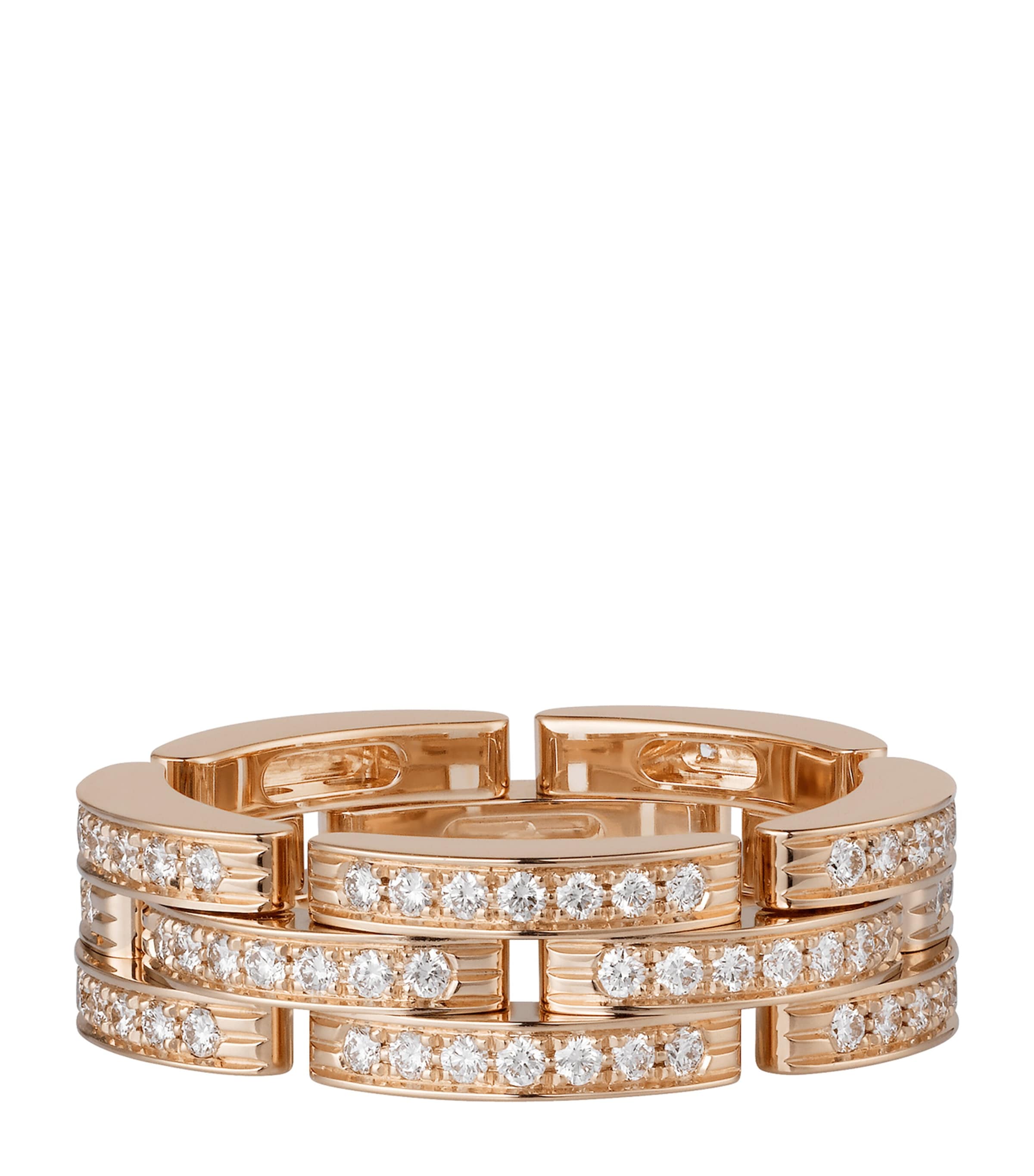 Cartier Rose Gold and Diamond Maillon Panthère Ring White Gold