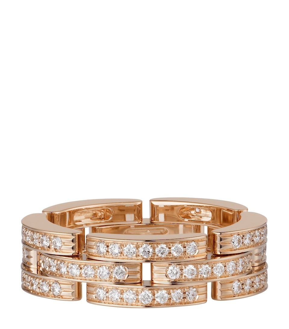 Cartier Rose Gold and Diamond Maillon Panthère Ring White Gold