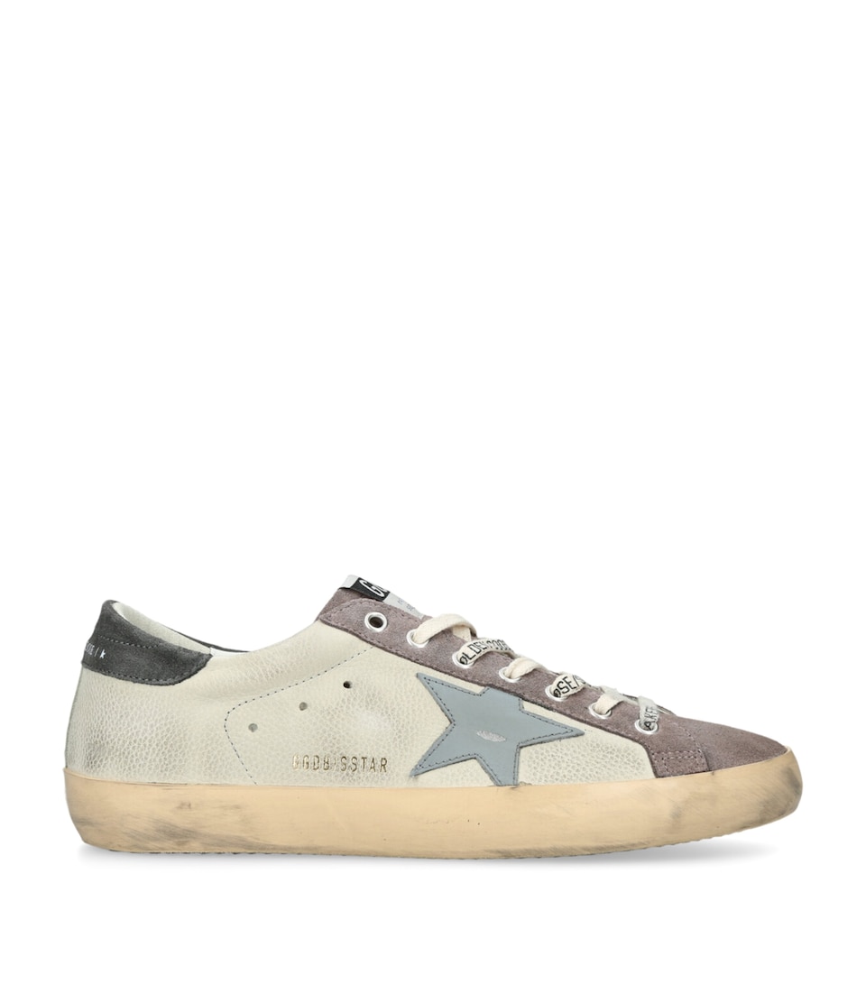 Golden Goose Leather Super-Star Sneakers Bone/comb